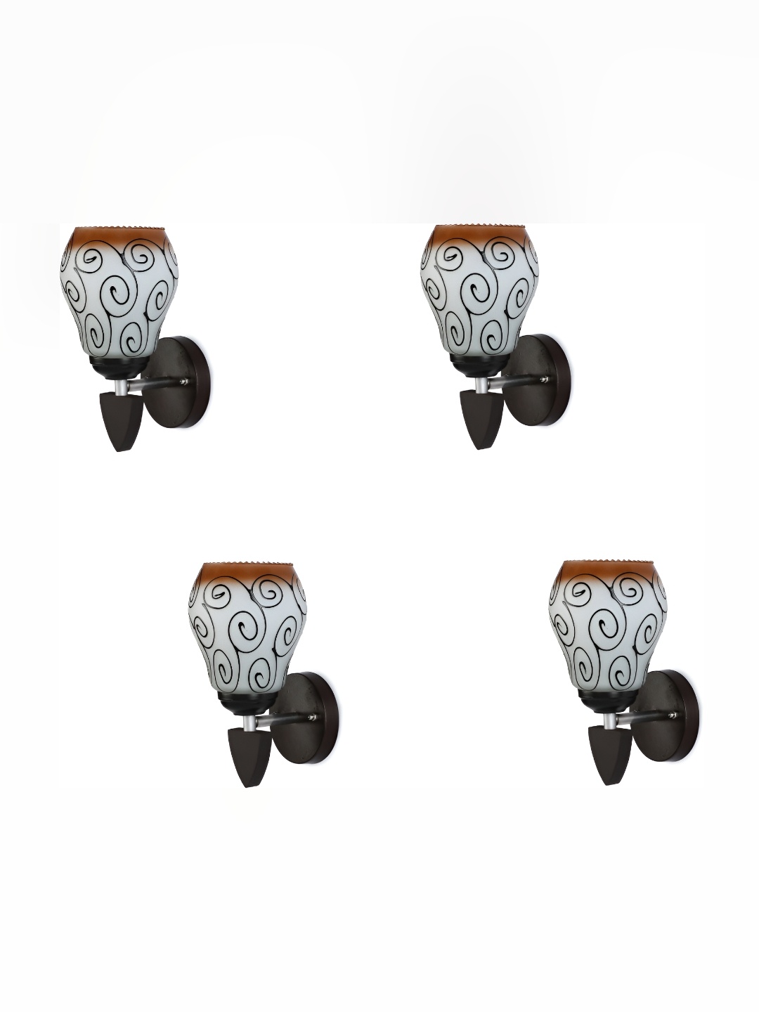 

Afast White and Black 4 Pieces Glass Wall Lamps
