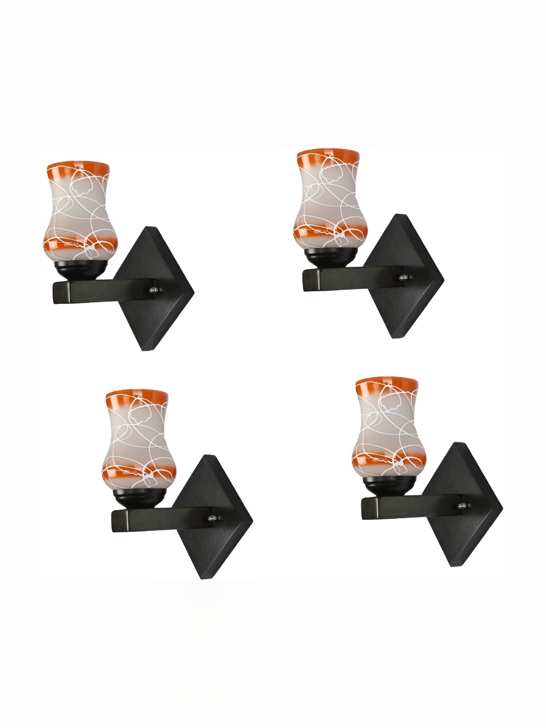 

Afast Brown and White 4 Pieces Glass Wall Lamps