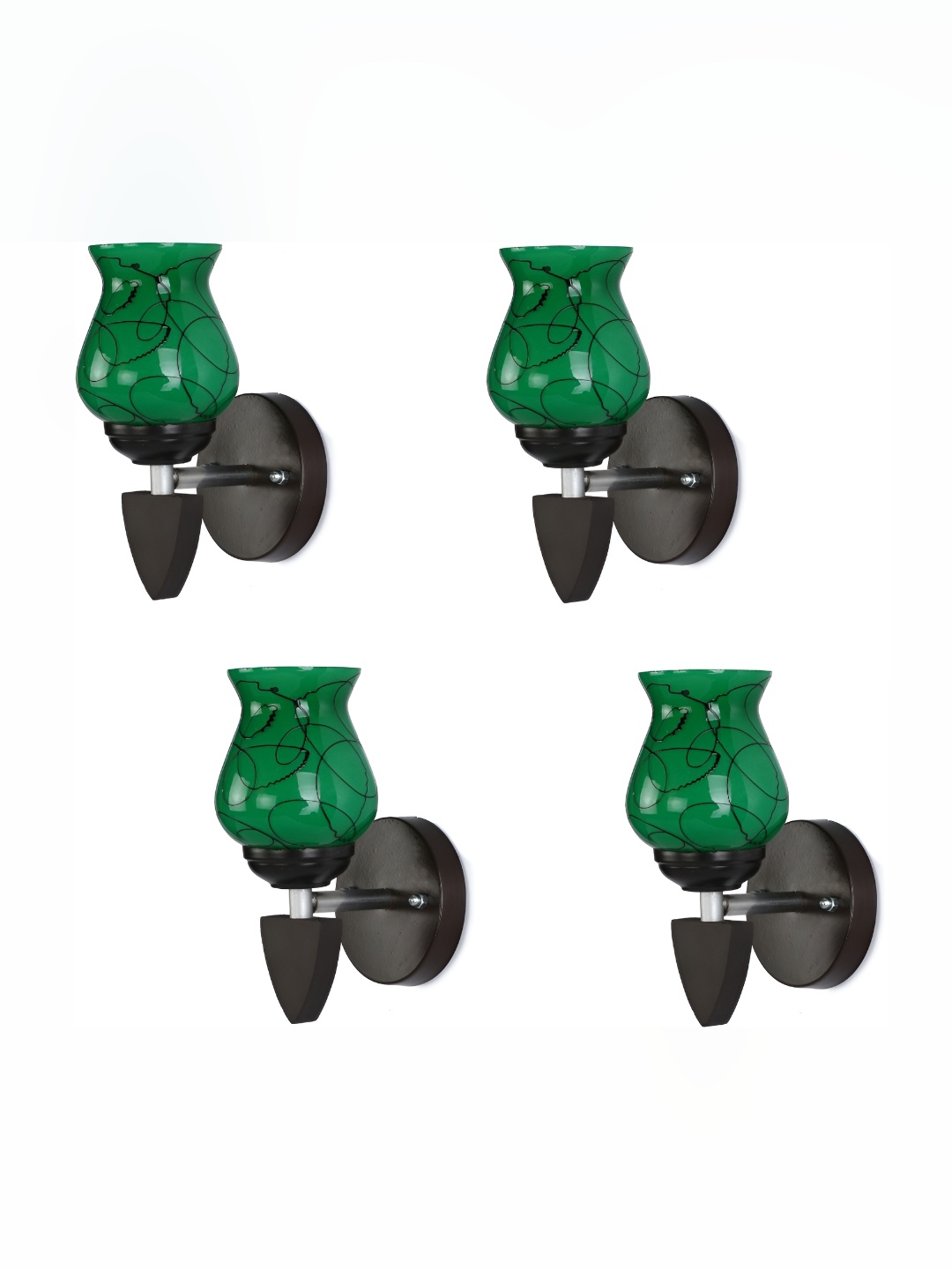 

Afast Green and Black 4 Pieces Glass Wall Lamps