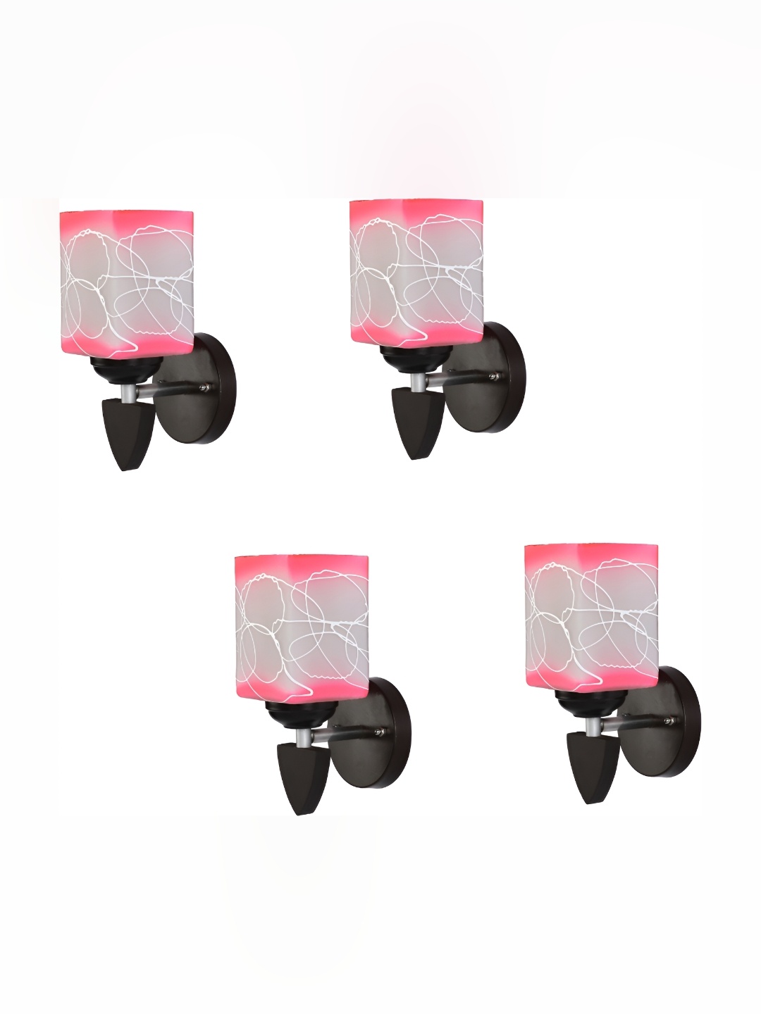

Afast Pink and White 4 Pieces Glass Wall Lamp