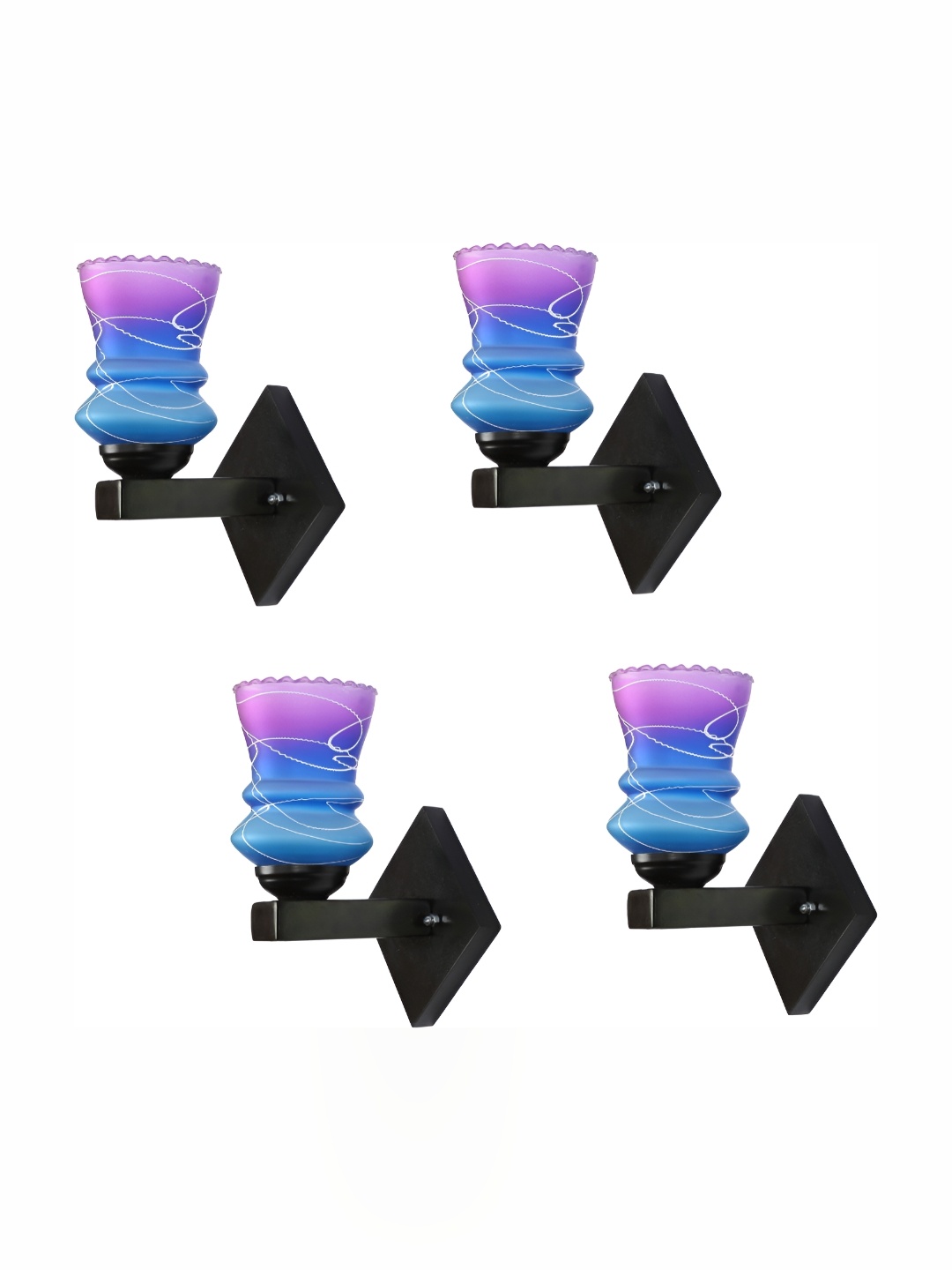 

Afast Blue 4 Pieces Glass Wall Lamp