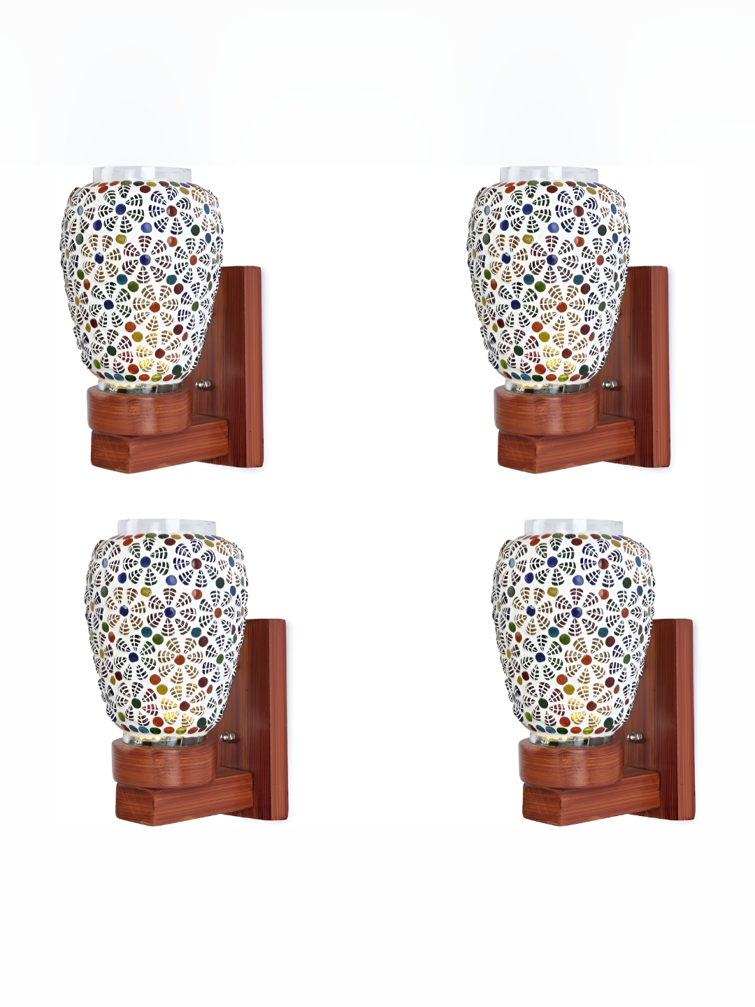 

Afast White 4 Pieces Glass Wall Lamp