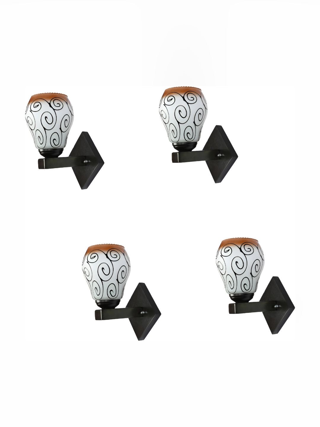 

Afast Brown 4 Pieces Glass Wall Lamp