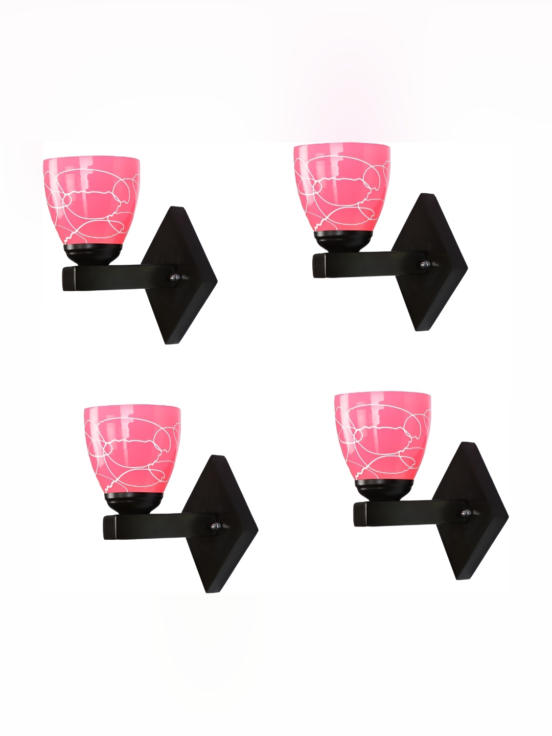 

Afast Pink 4 Pieces Glass Wall Lamp