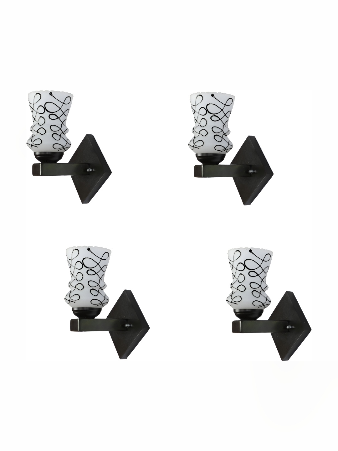 

Afast Black 4 Pieces Printed Contemporary Glass Spherical Wall Lamp
