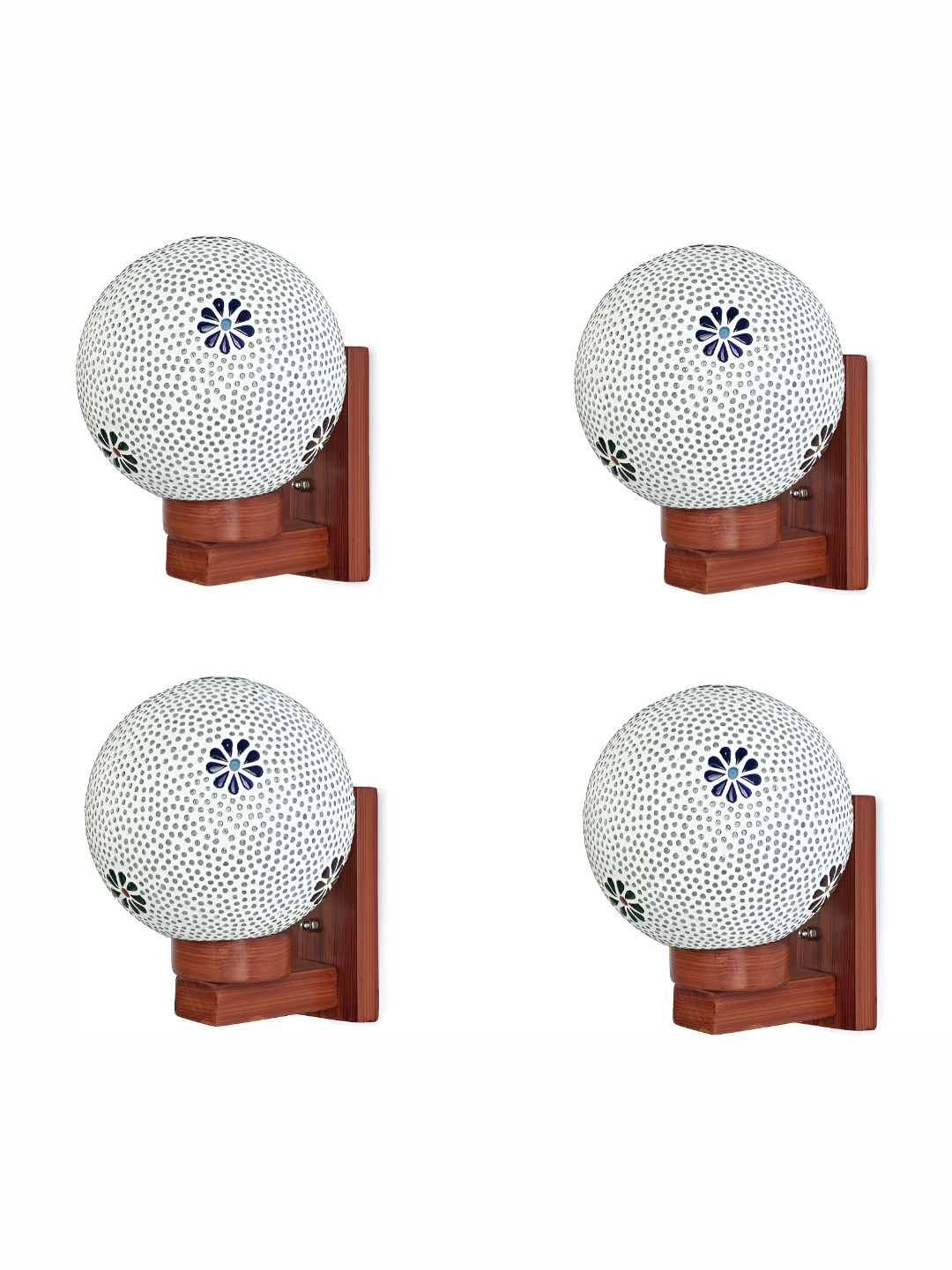 

Afast White 4 Pieces Glass Wall Lamp