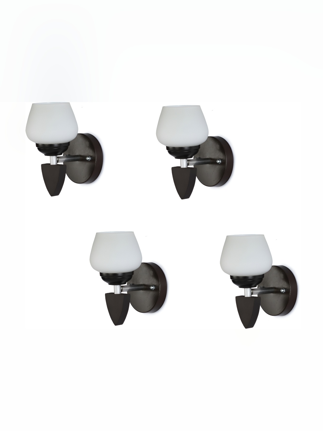 

Afast White 4 Pieces Glass Abstract Shaped Wall Lamps