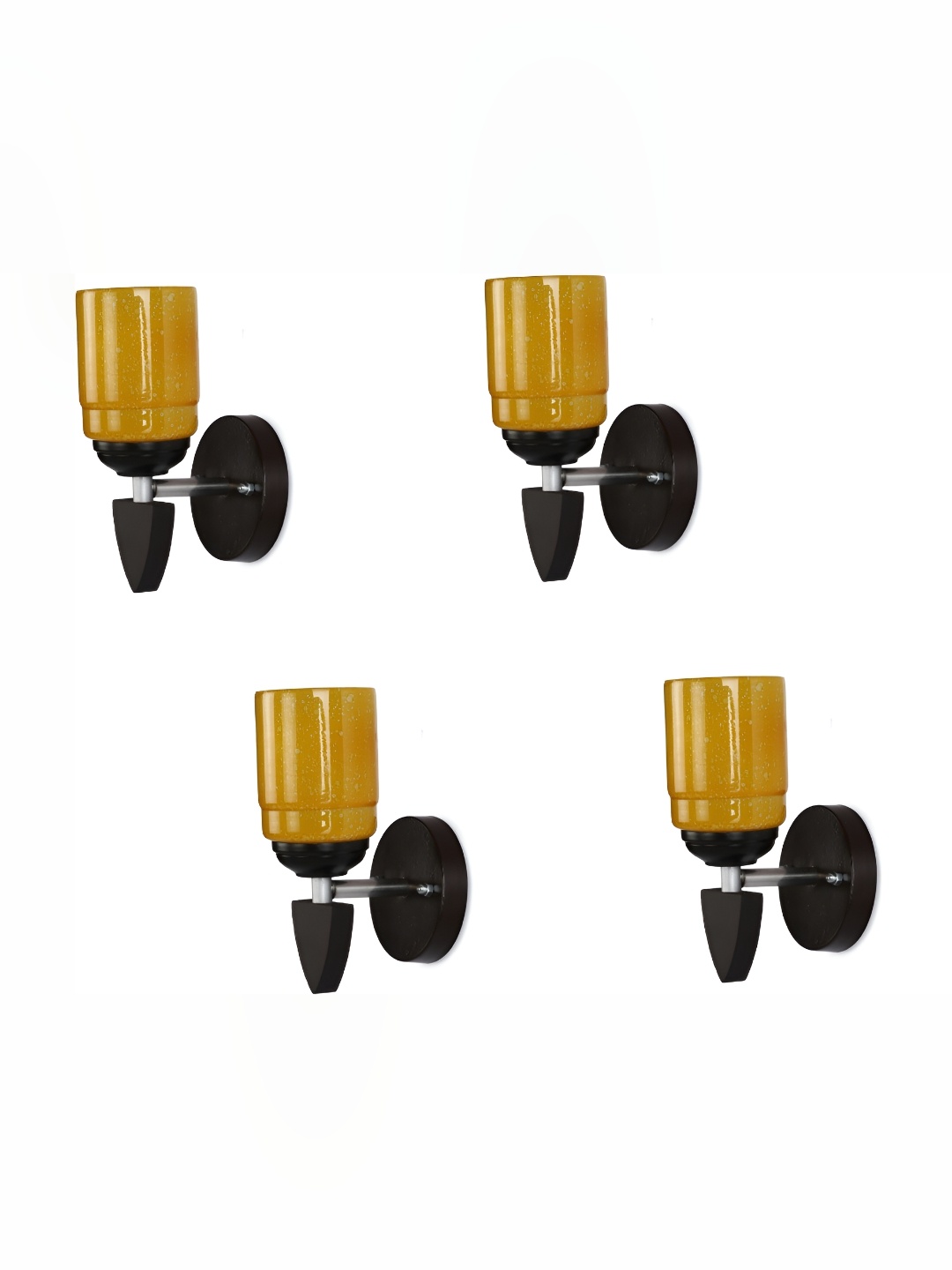 

Afast Yellow 4 Pieces Glass Cylinder Shaped Wall Lamps