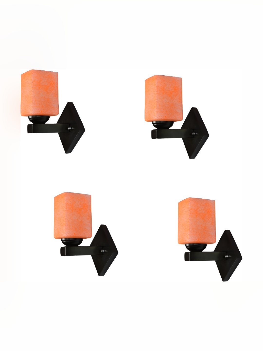 

Afast Orange 4 Pieces Glass Square Shaped Wall Lamps