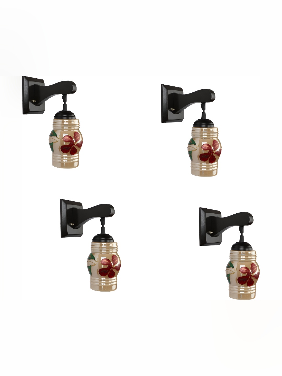 

Afast Gold Toned 4 Pcs Glass Wall Lamps