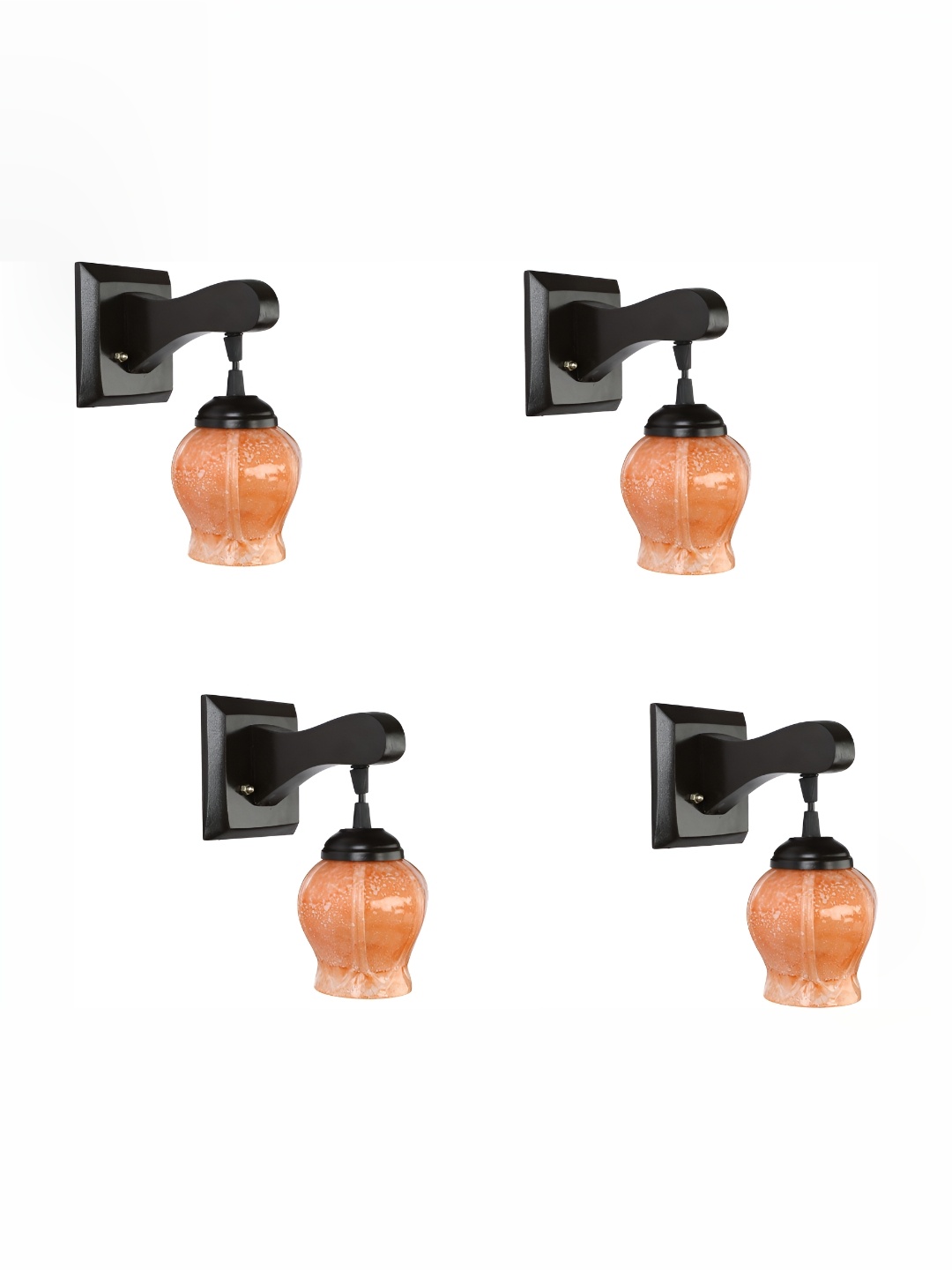 

Afast Orange & Black 4 Pieces Contemporary Glass Bell Wall Lamp