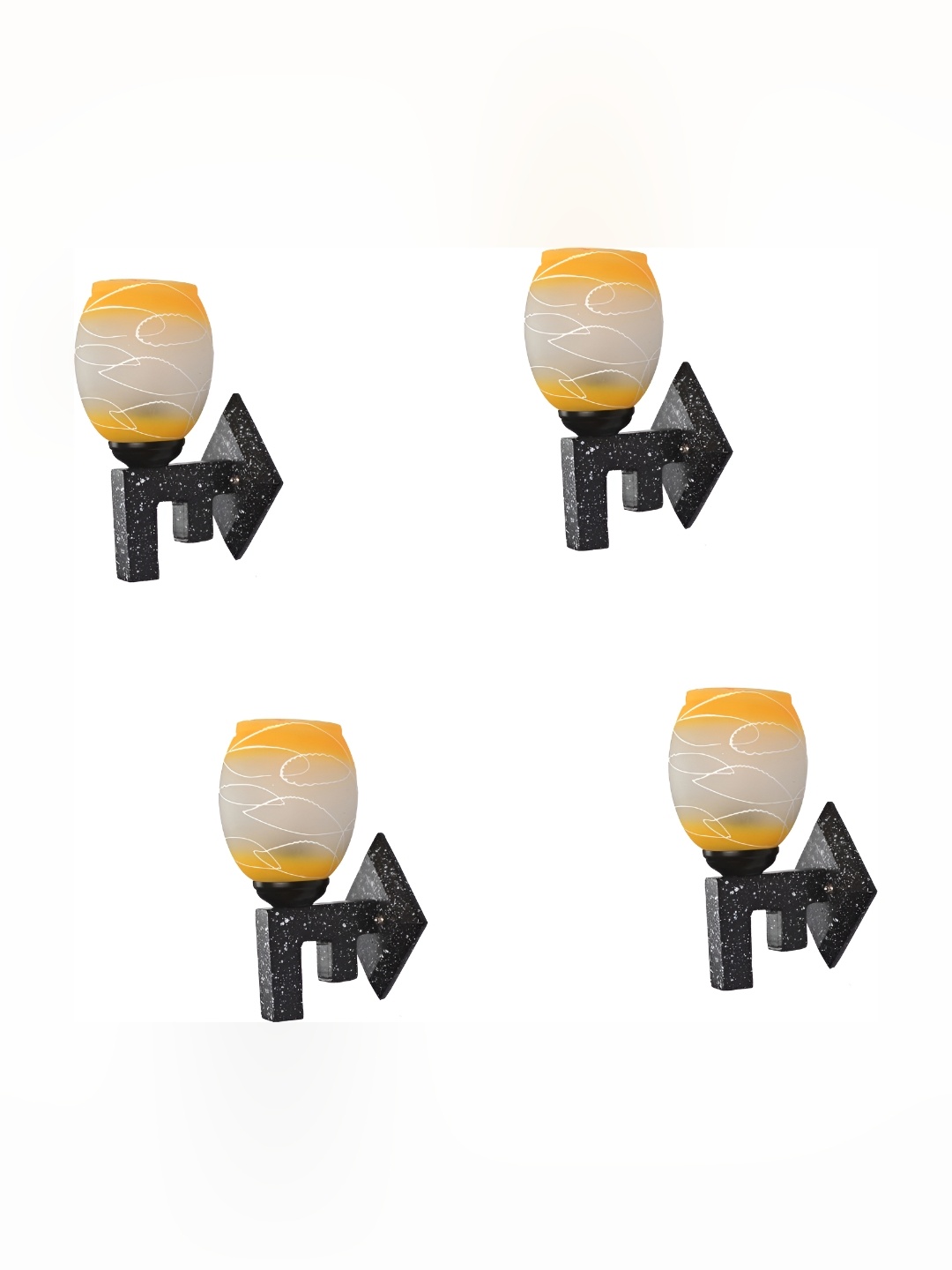 

Afast Yellow 4 Pieces Glass Wall Lamp