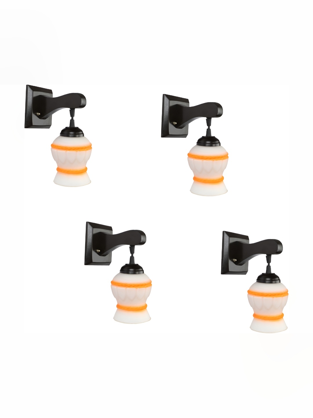 

Afast Orange & White 4 Pcs Glass Wall Lamp