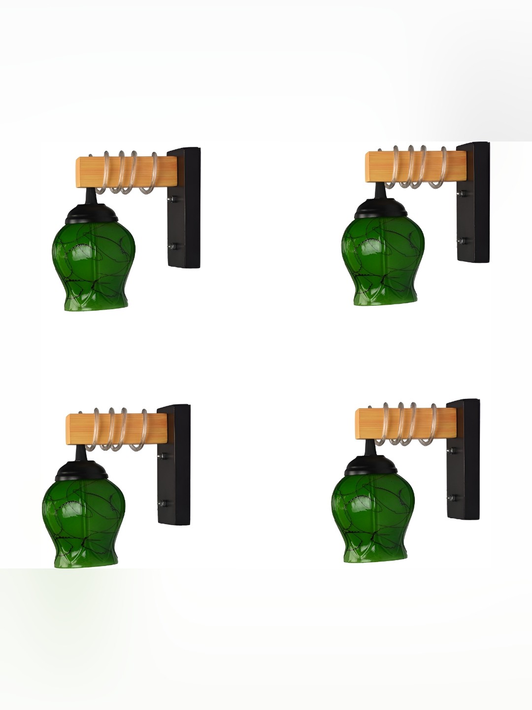 

Afast Green 4 Pieces Glass Wall Lamp