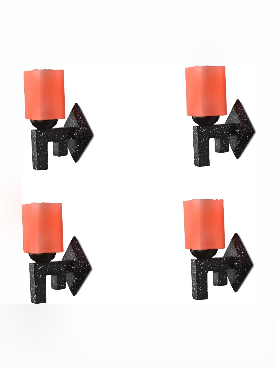 

Afast Orange & Black 4 Pcs Solid Contemporary Glass Wall Lamp