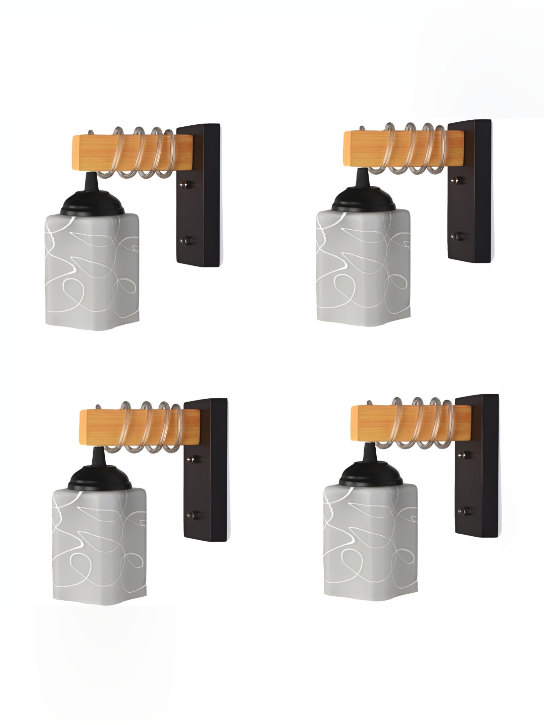 

Afast White 4 Pcs Glass Wall Lamps