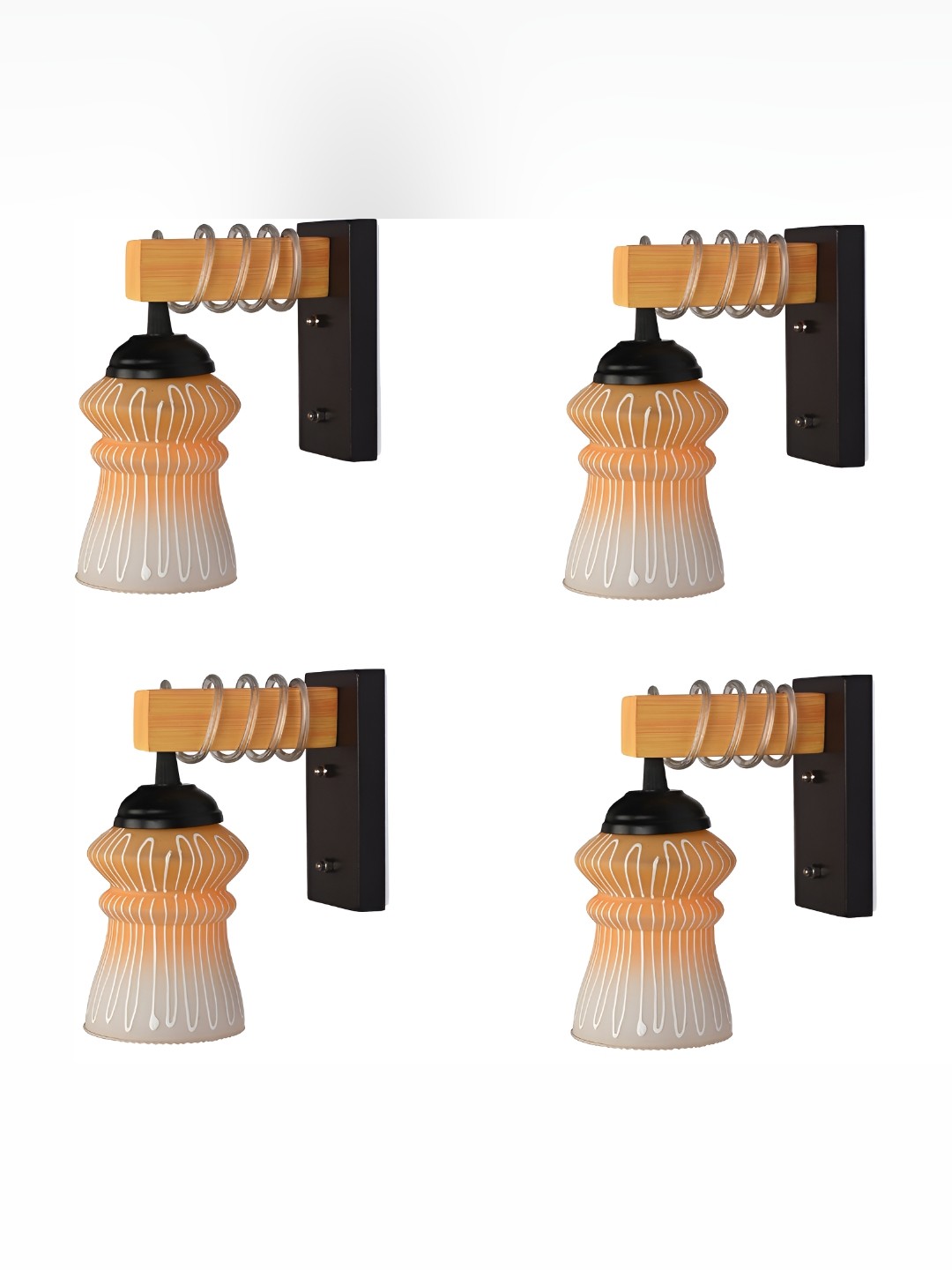 

Afast Yellow 4 Pieces Glass Wall Lamp