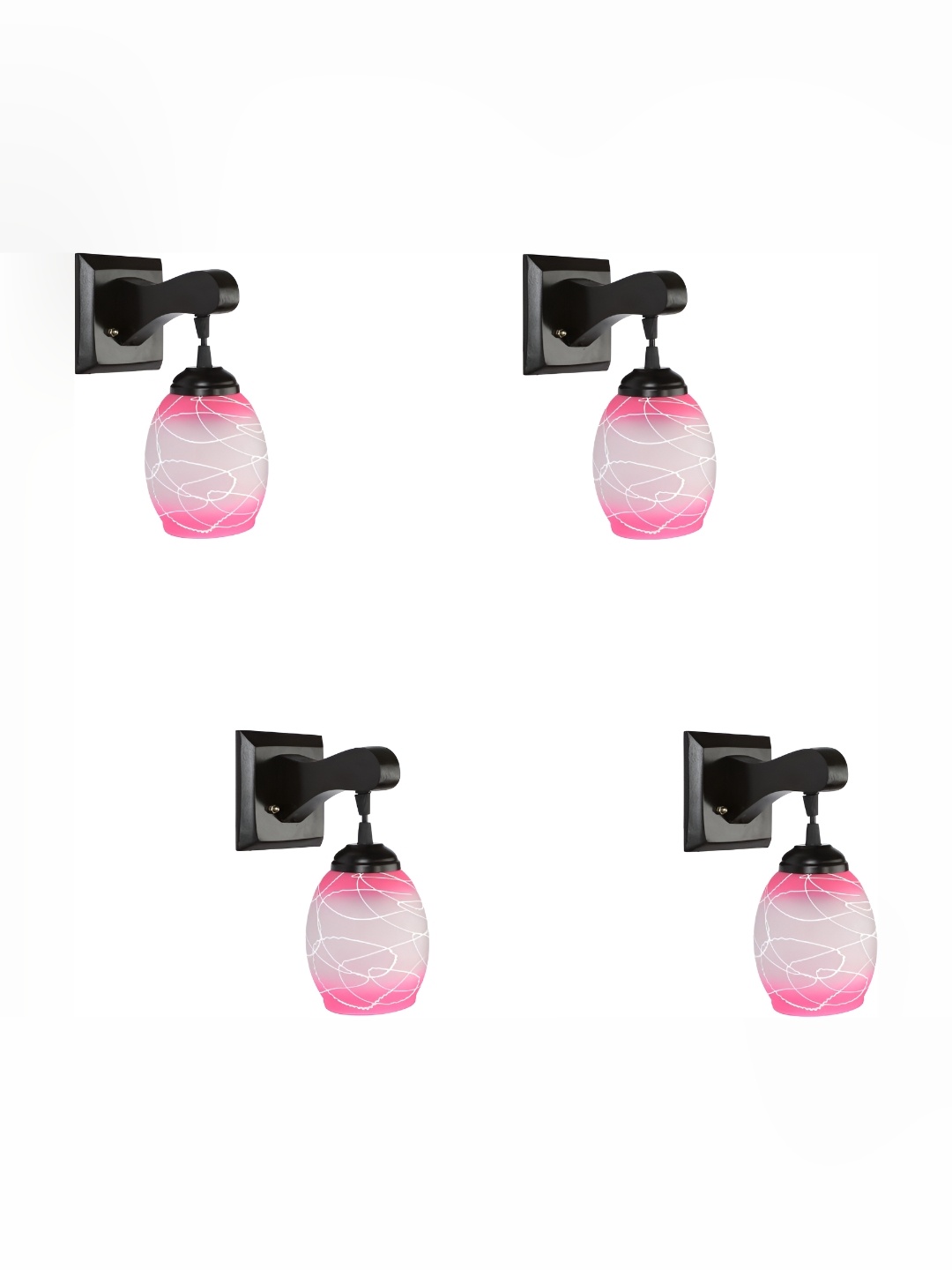 

Afast Pink 4 Pieces Glass Wall Lamp