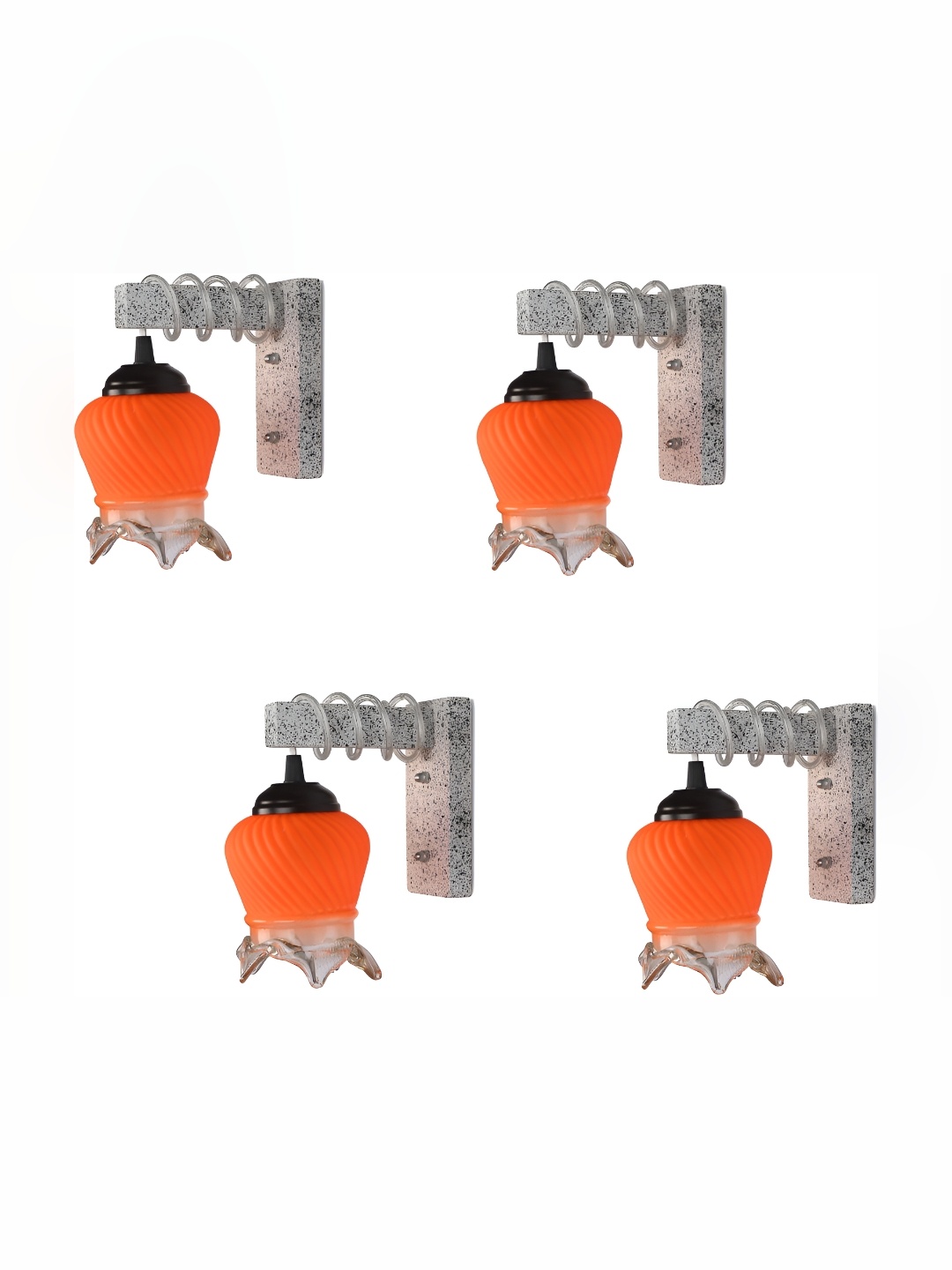 

Afast Orange 4 Pieces Glass Wall Lamp