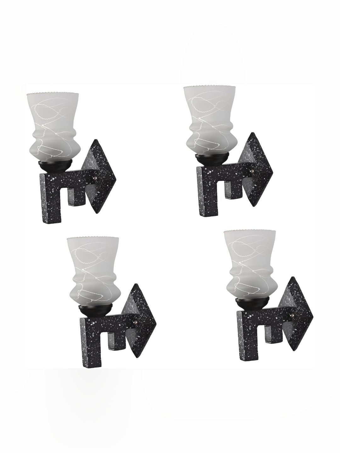 

Afast White 4 Pieces Bell Shaped Glass Wall Lamps