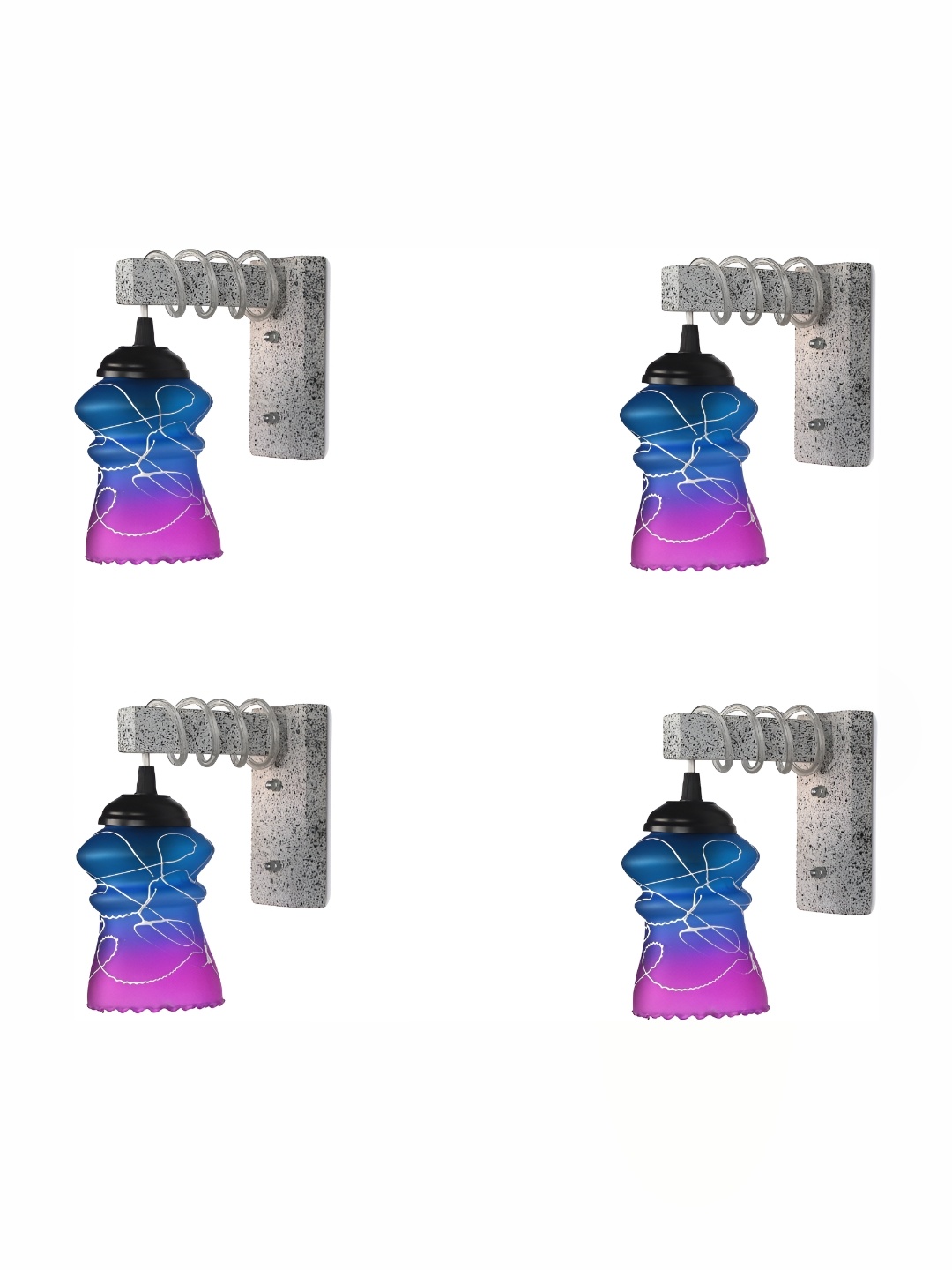 

Afast Blue 4 Pieces Glass Wall Lamp
