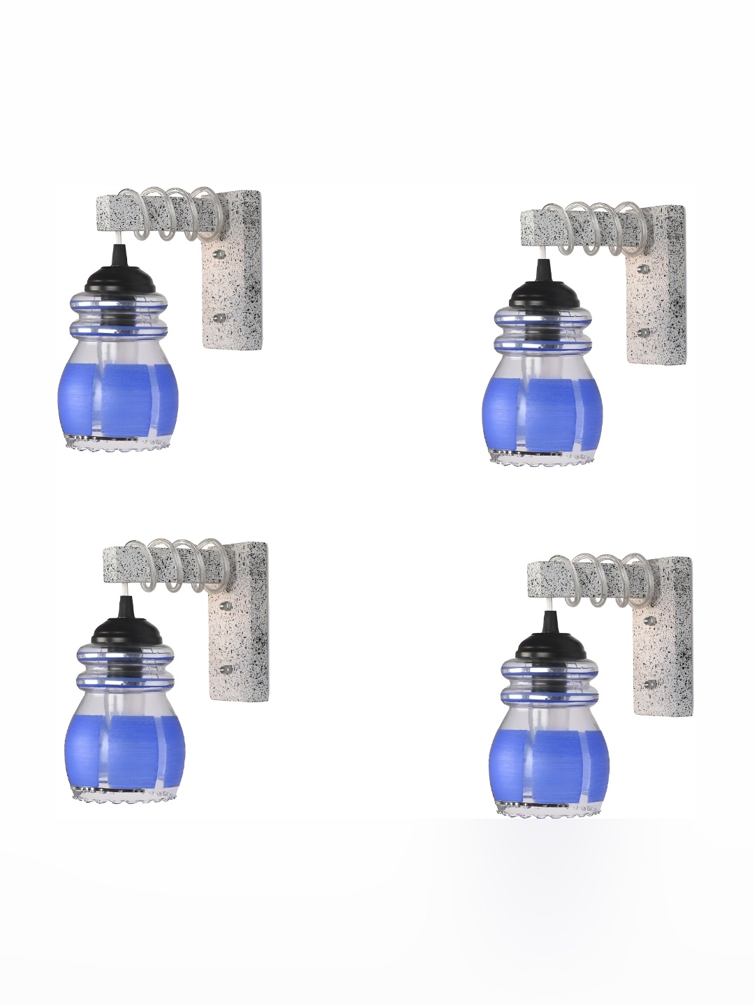 

Afast Blue 4 Pieces Glass Wall Lamps