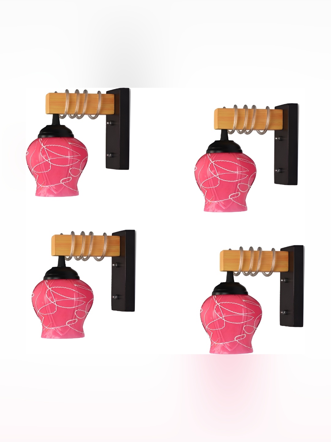 

Afast Black & Pink 4 pcs Glass Wall Lamp