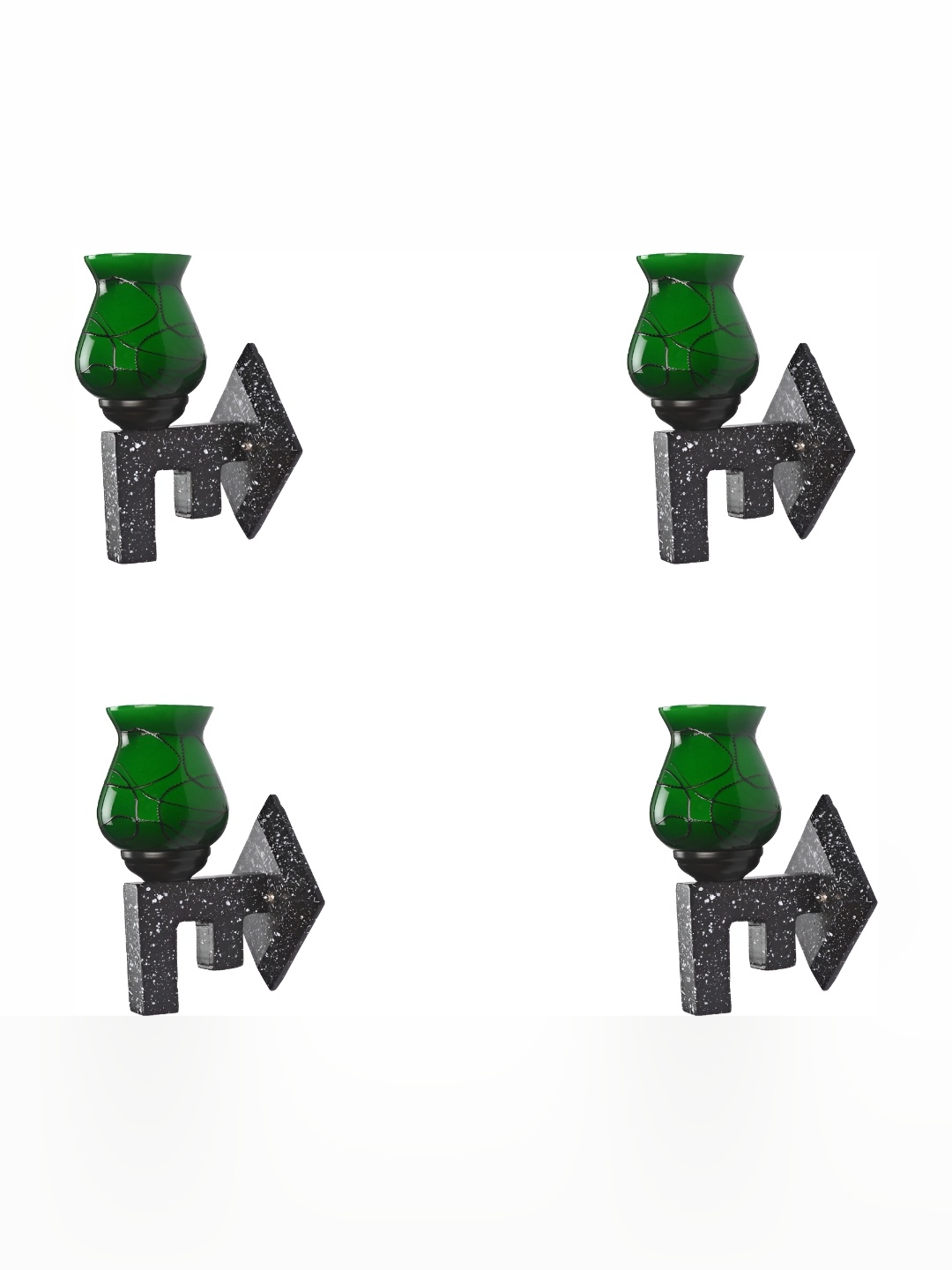 

Afast Green 4 Pieces Printed Glass Wall Lamps