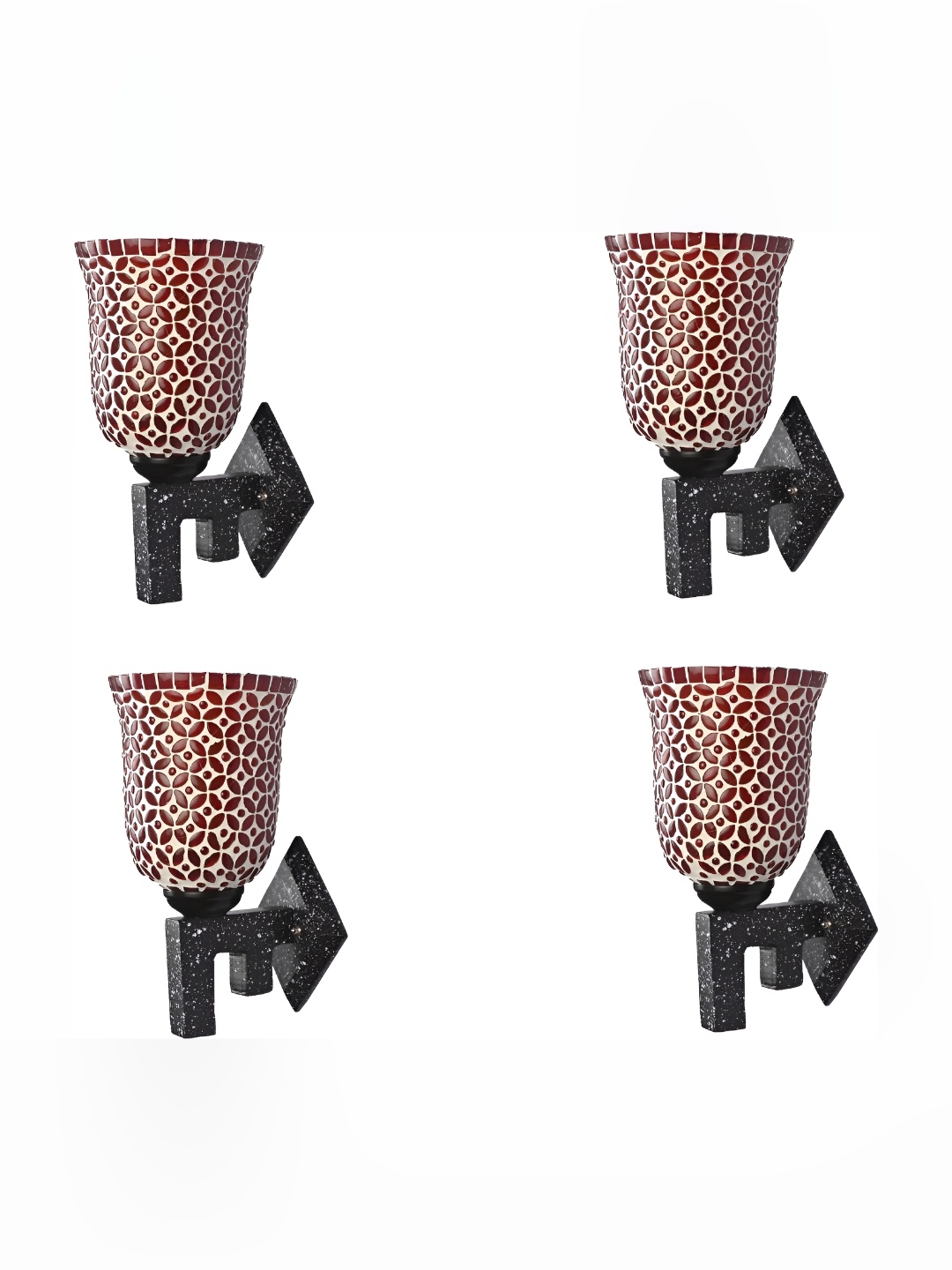 

Afast Maroon 4 Pieces Textured Glass Wall Lamps