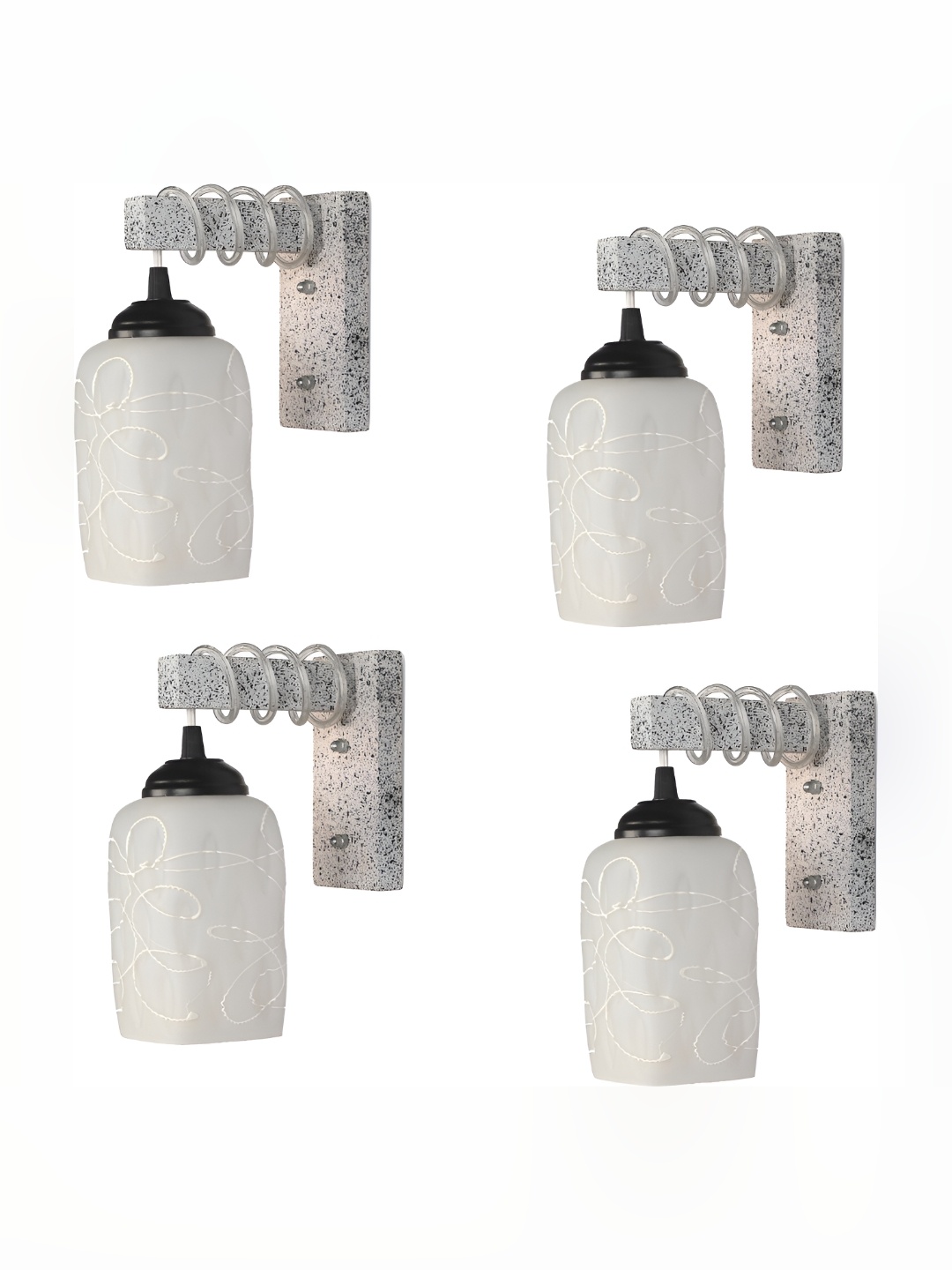 

Afast White 4 Pieces Glass Wall Lamp