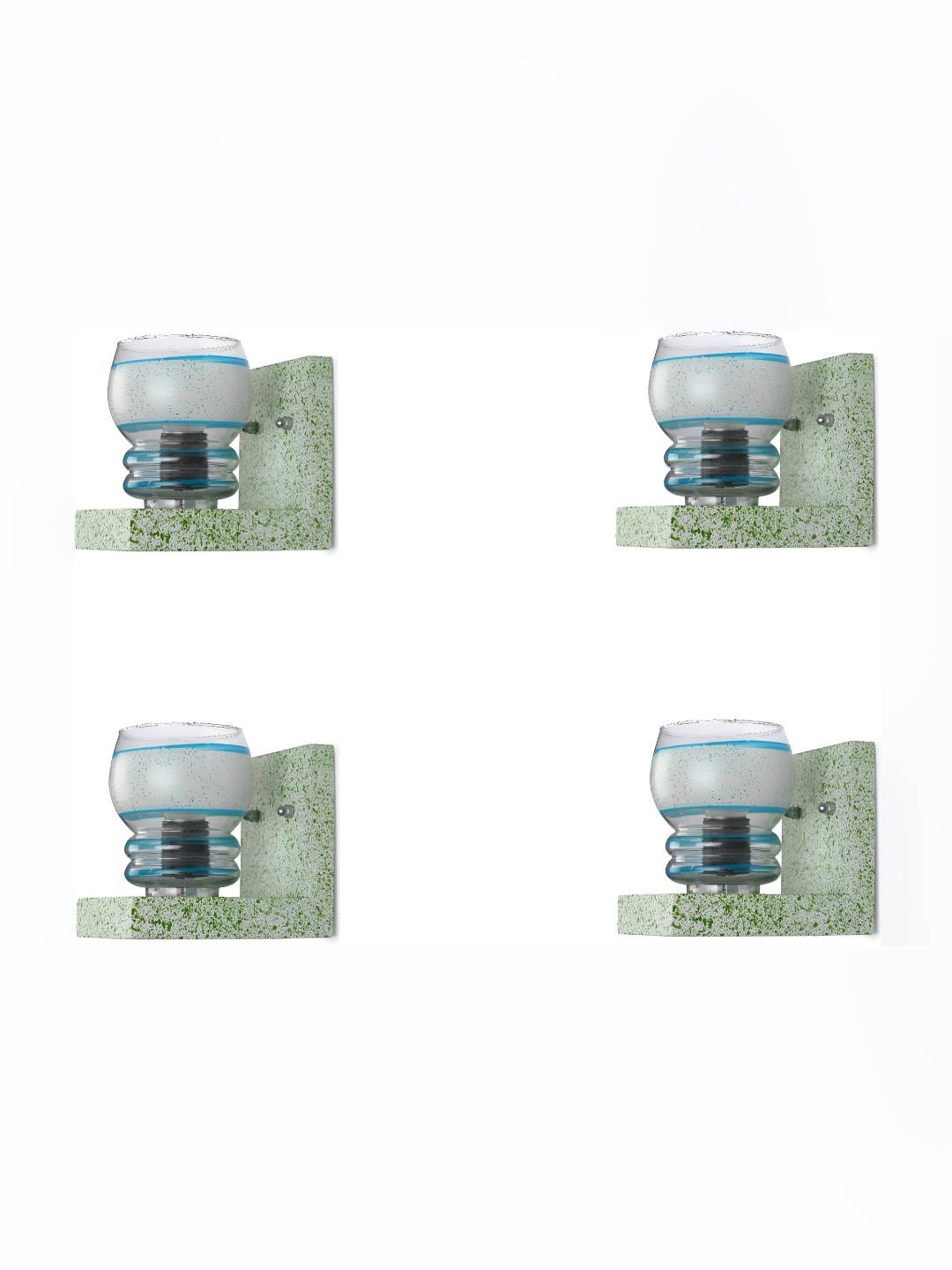 

Afast Blue & White 4 Pcs Glass Wall Lamps
