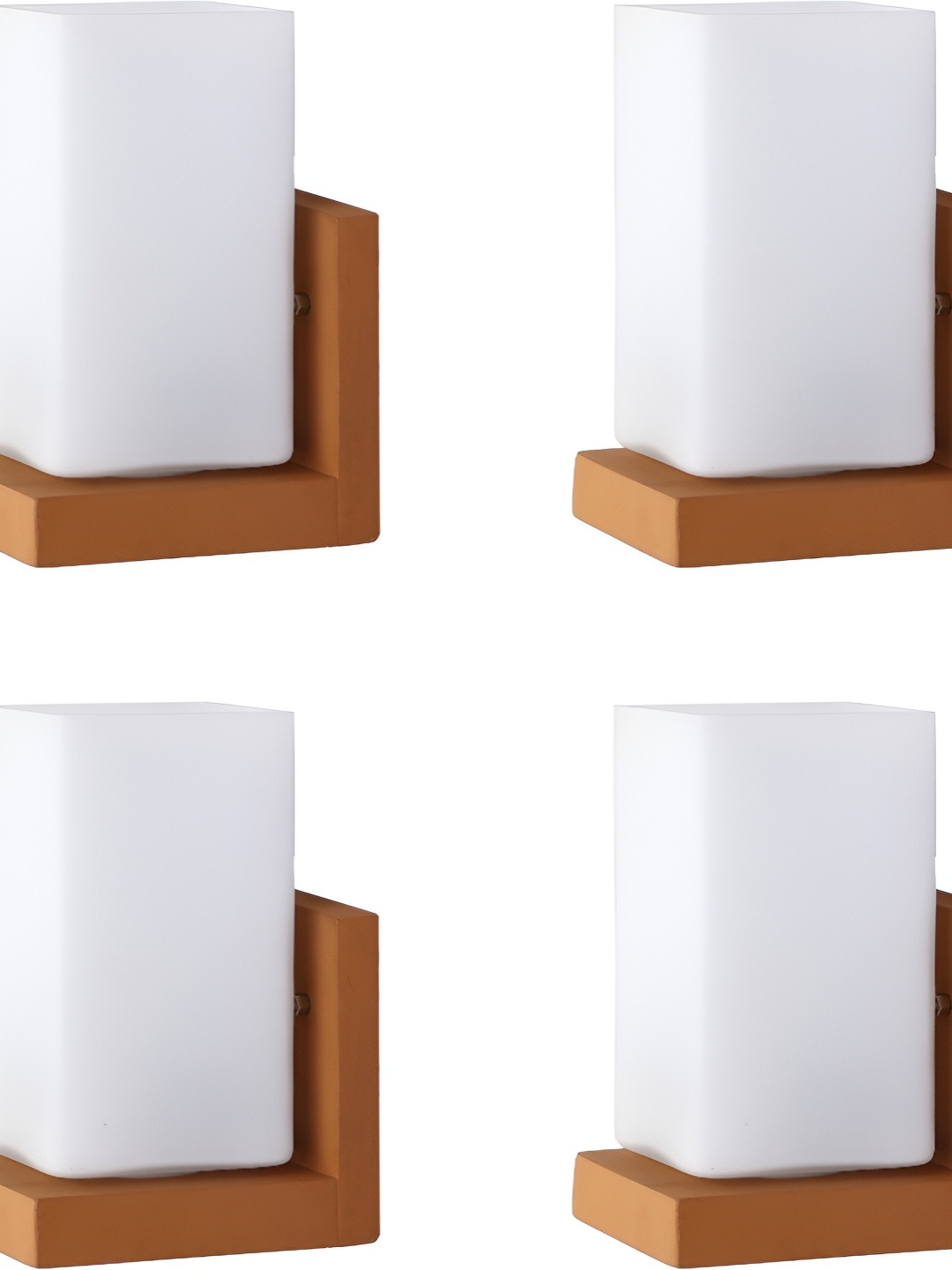 

Afast White 4 Pieces Rectangular Shaped Glass Wall Lamps