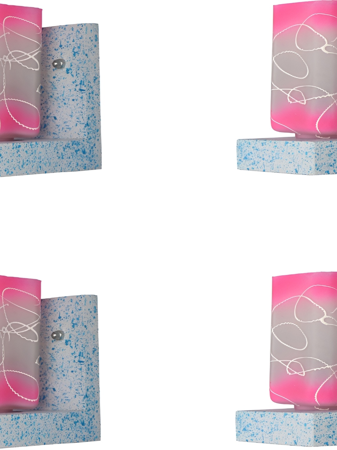 

Afast White & Pink 4 Pieces Printed Rectangle Shaped Glass Wall Lamp