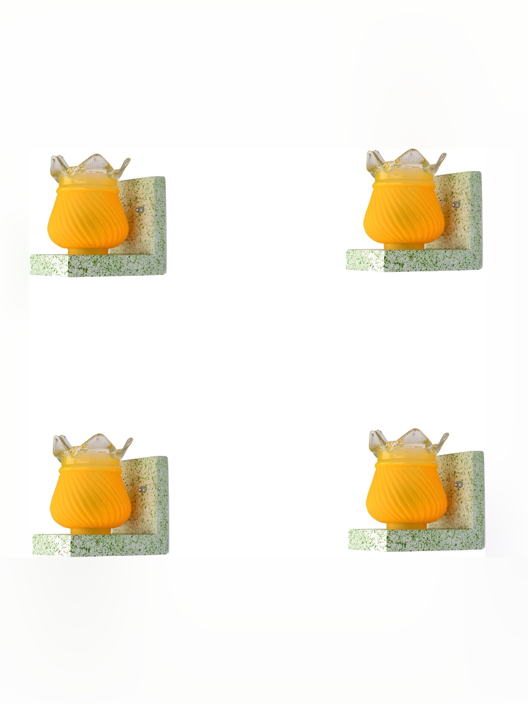 

Afast Yellow 4 Pieces Glass Wall Lamps