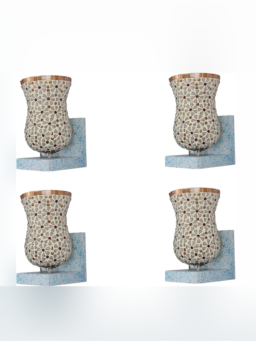 

Afast Beige 4 Pieces Glass Wall Lamp