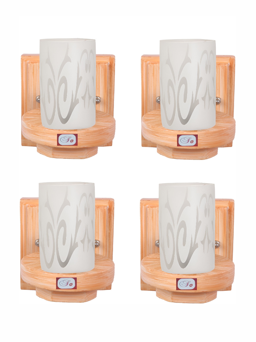 

Afast White 4 Pieces Cylindrical Shaped Glass Wall Lamps