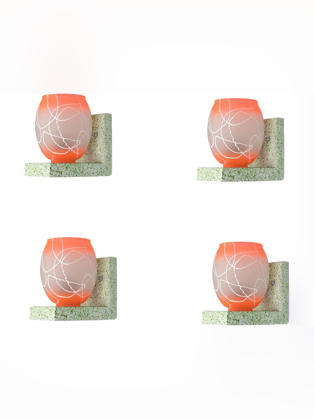 

Afast White & Orange 4 Pcs Glass Wall Lamp