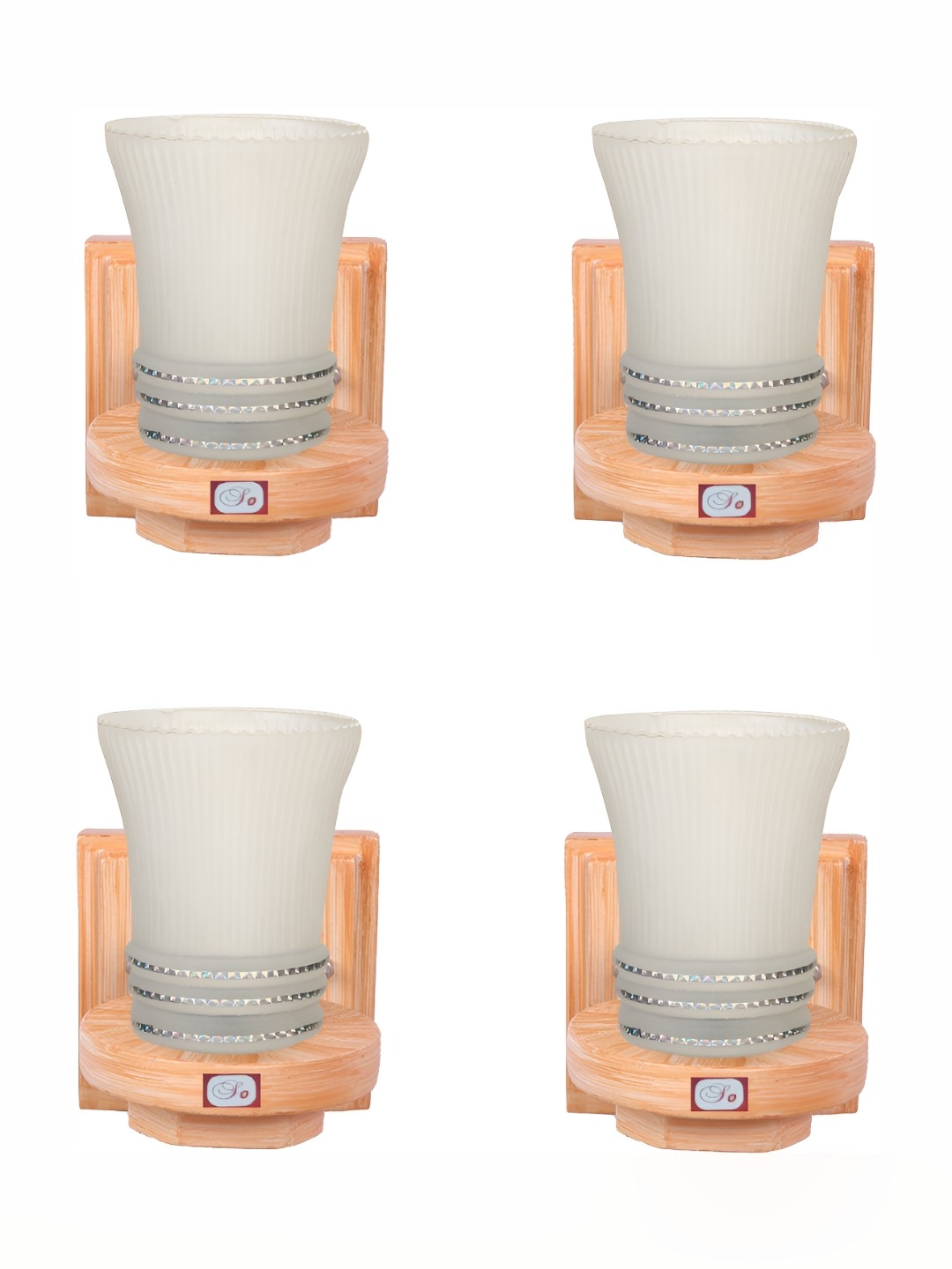 

Afast White & Brown 4 Pieces Contemporary Glass Wall Lamp