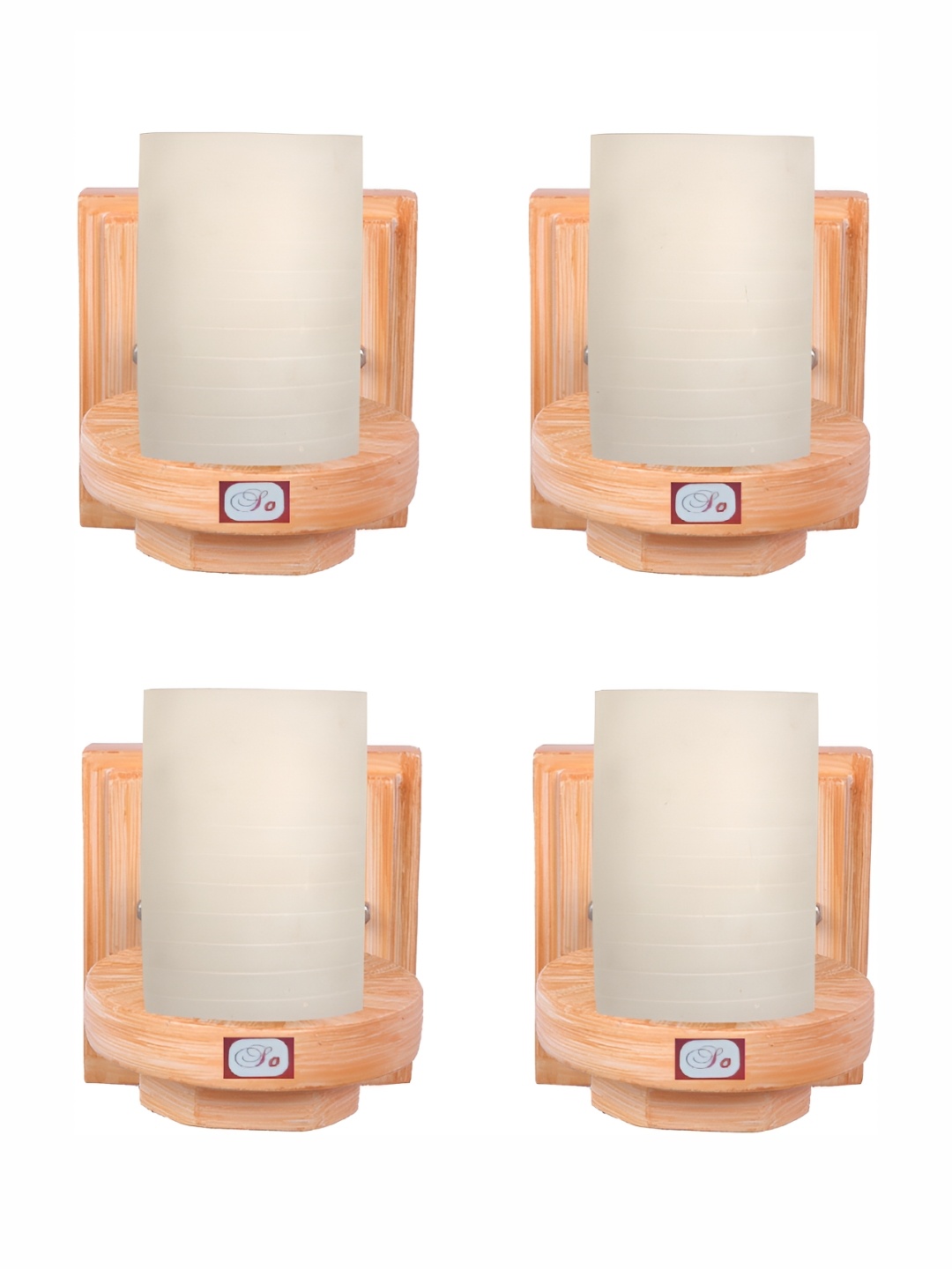 

Afast White 4 Pieces Textured Contemporary Glass Wall Lamps