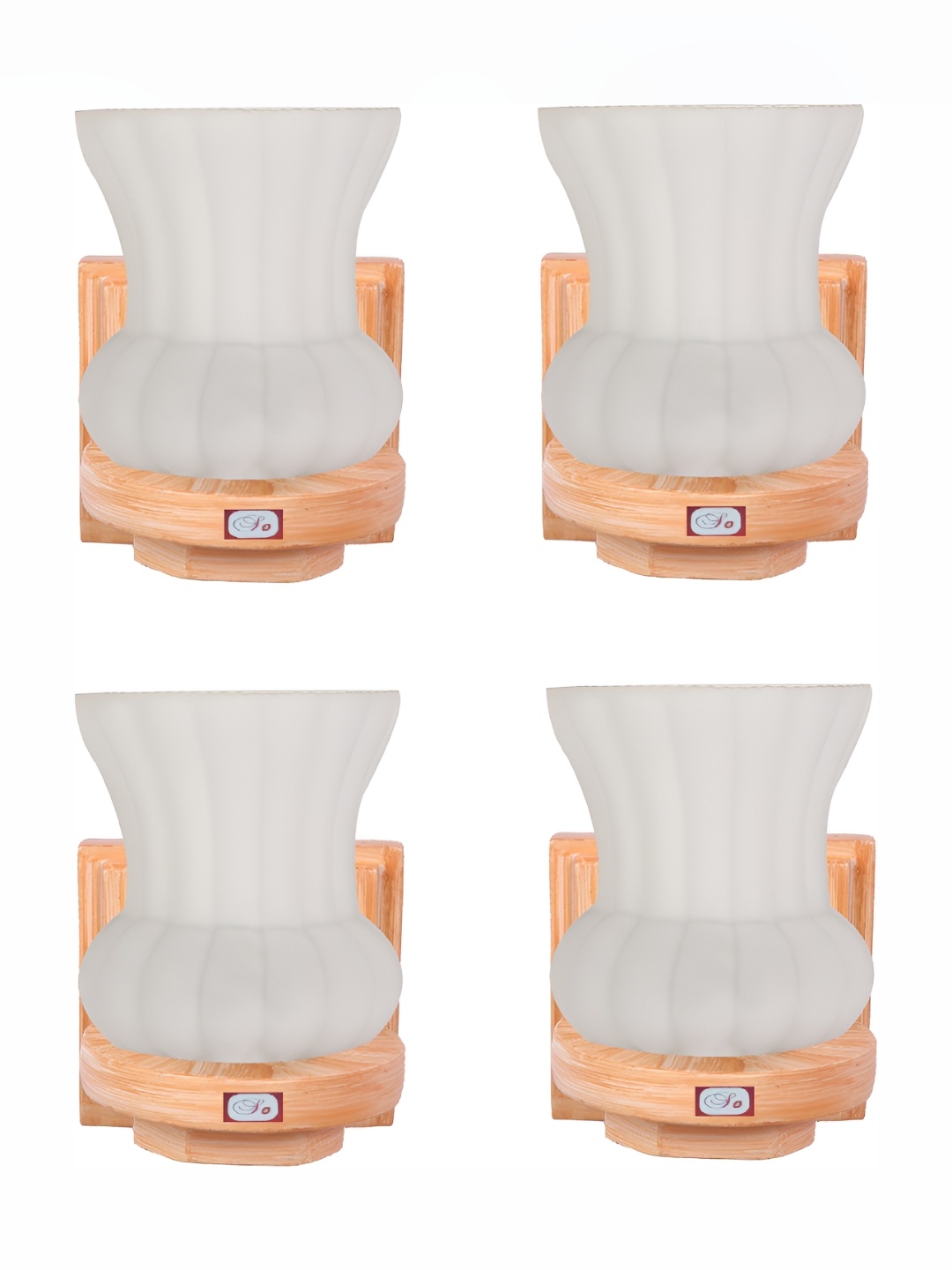 

Afast White 4 Pieces Textured Contemporary Glass Wall Lamps