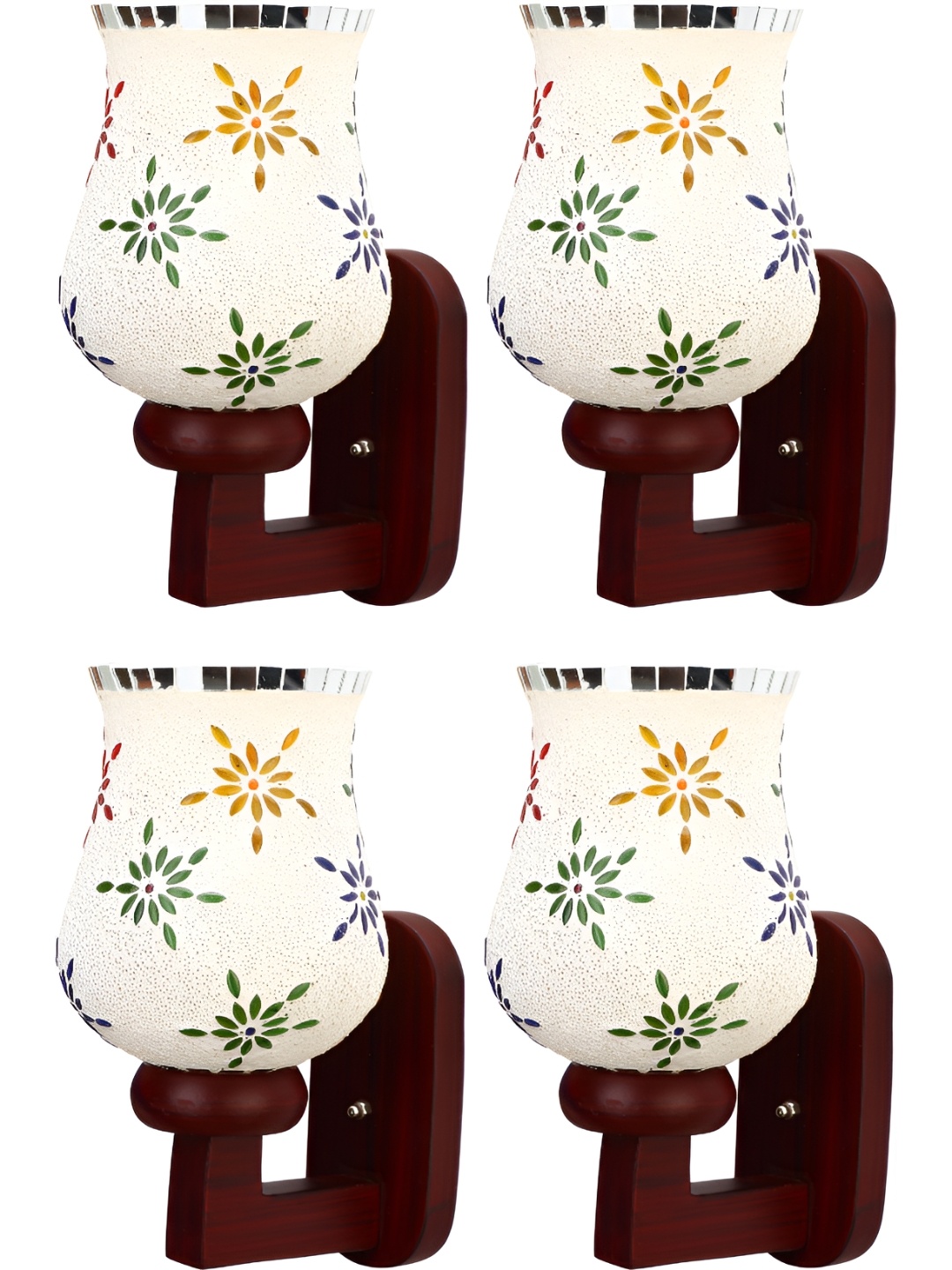 

Afast White & Brown 4 Pcs Glass Wall Lamp
