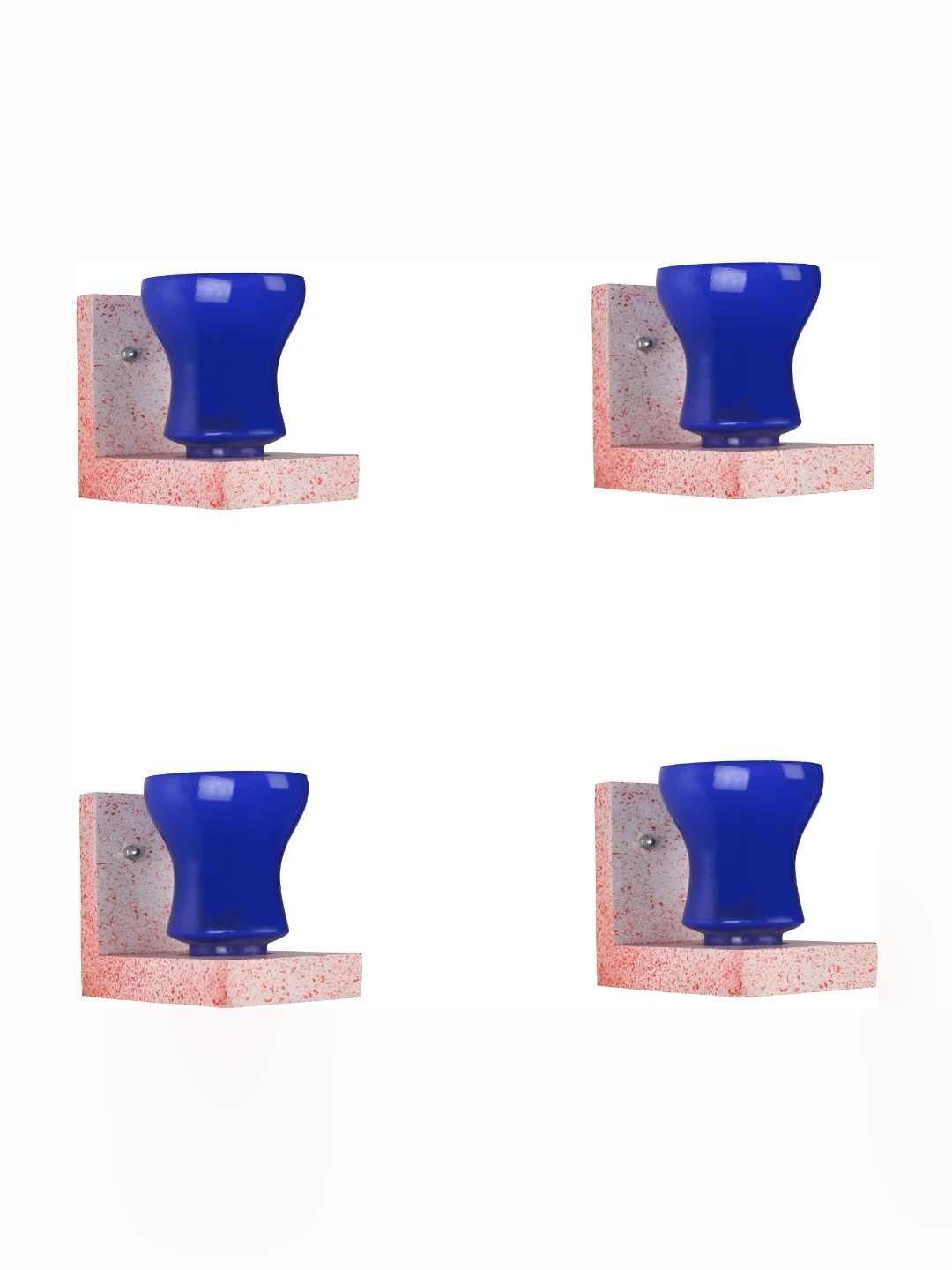 

Afast Blue 4 Pieces Bell Shaped Glass Wall Lamps