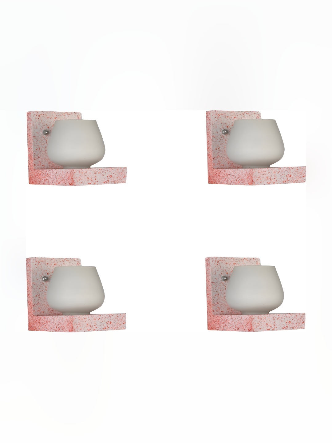 

Afast White 4 Pcs Solid Glass Wall Lamps