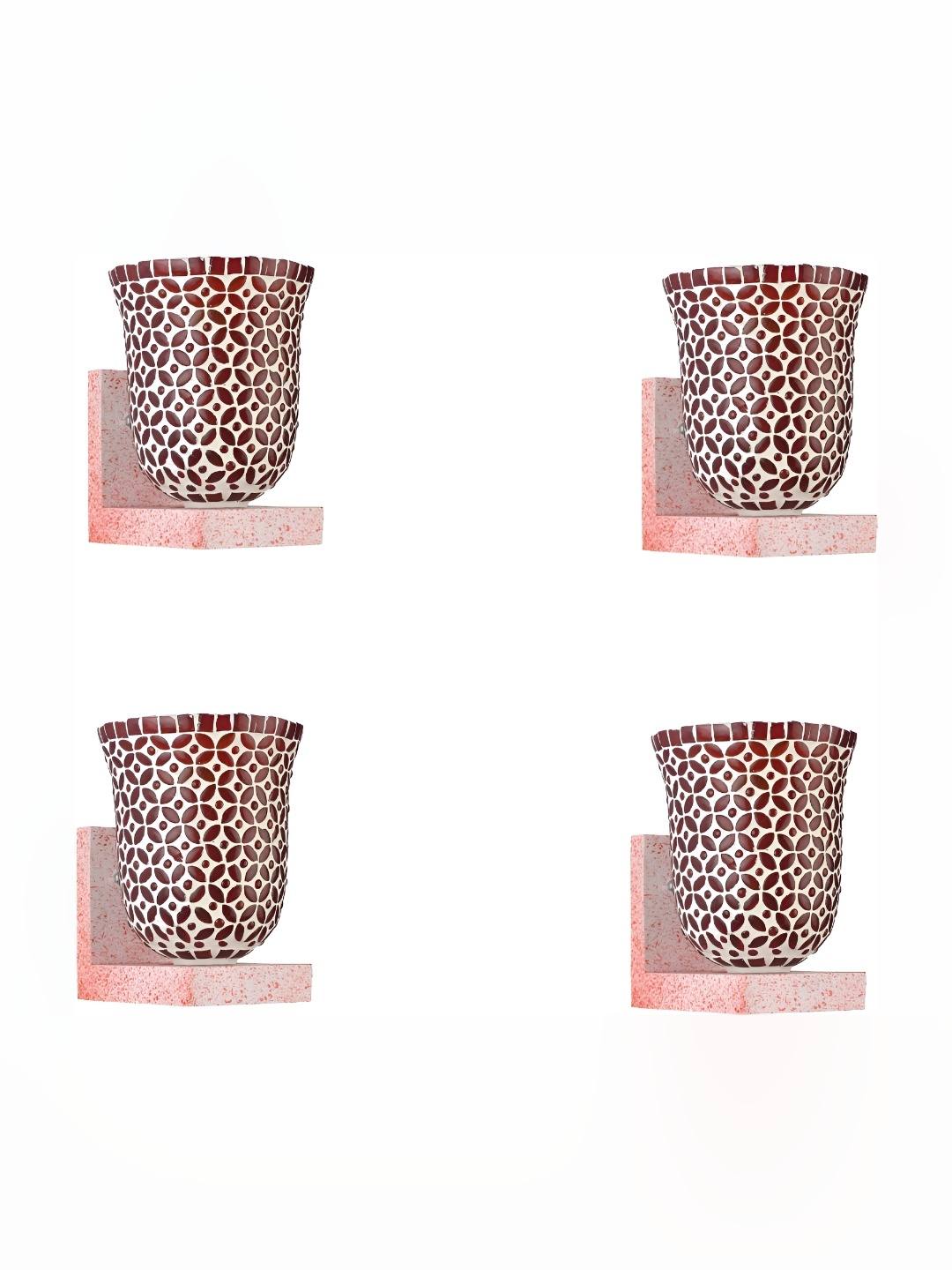 

Afast Red 4 Pcs Glass Wall Lamps