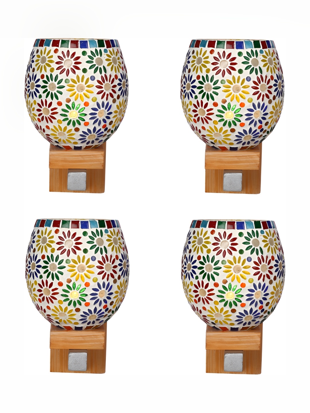 

Afast White & Red 4 Pieces Printed Contemporary Glass Spherical Wall Lamp