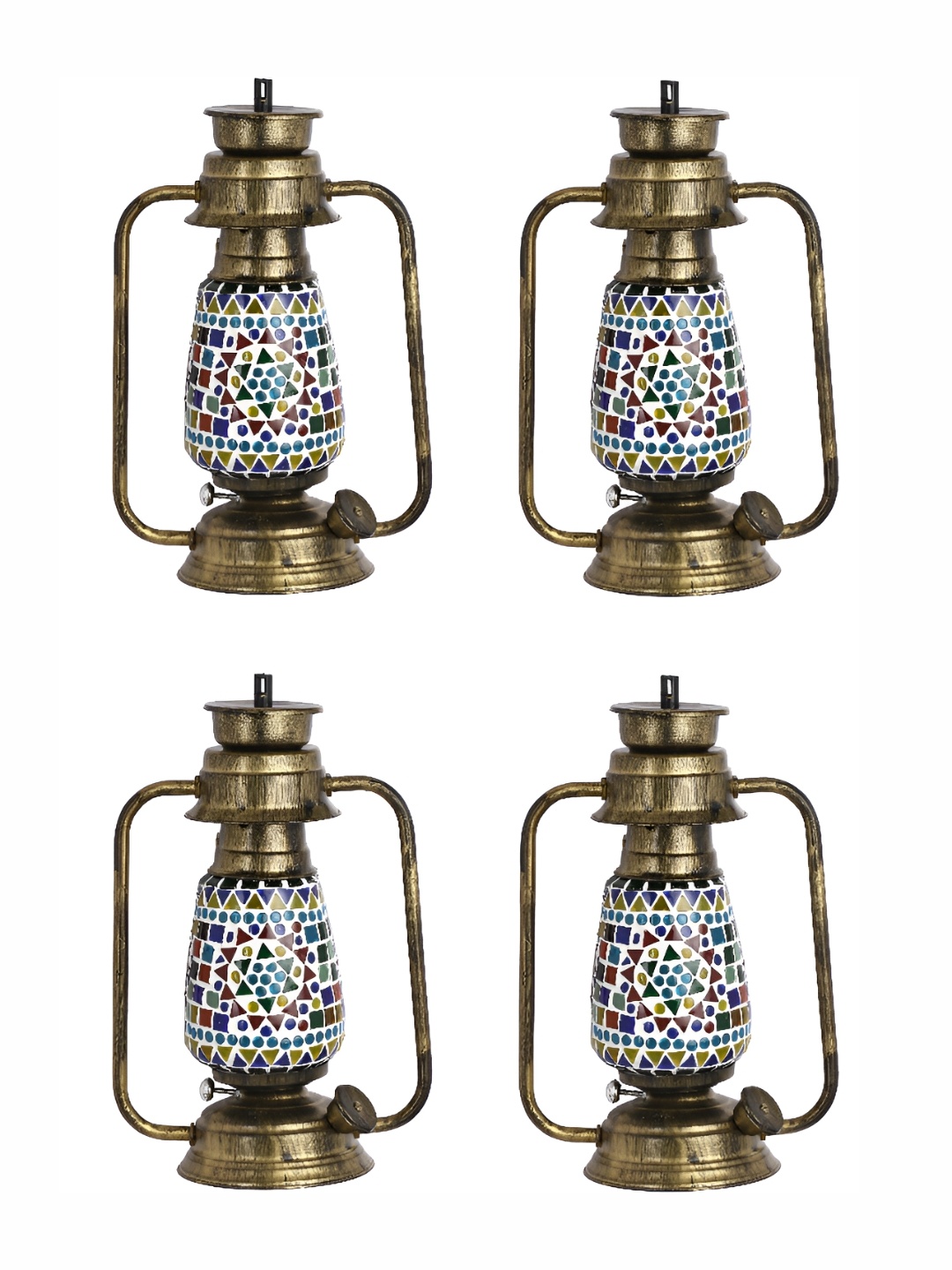 

Afast White & Gold Toned 4 Pcs Glass Wall Lamps