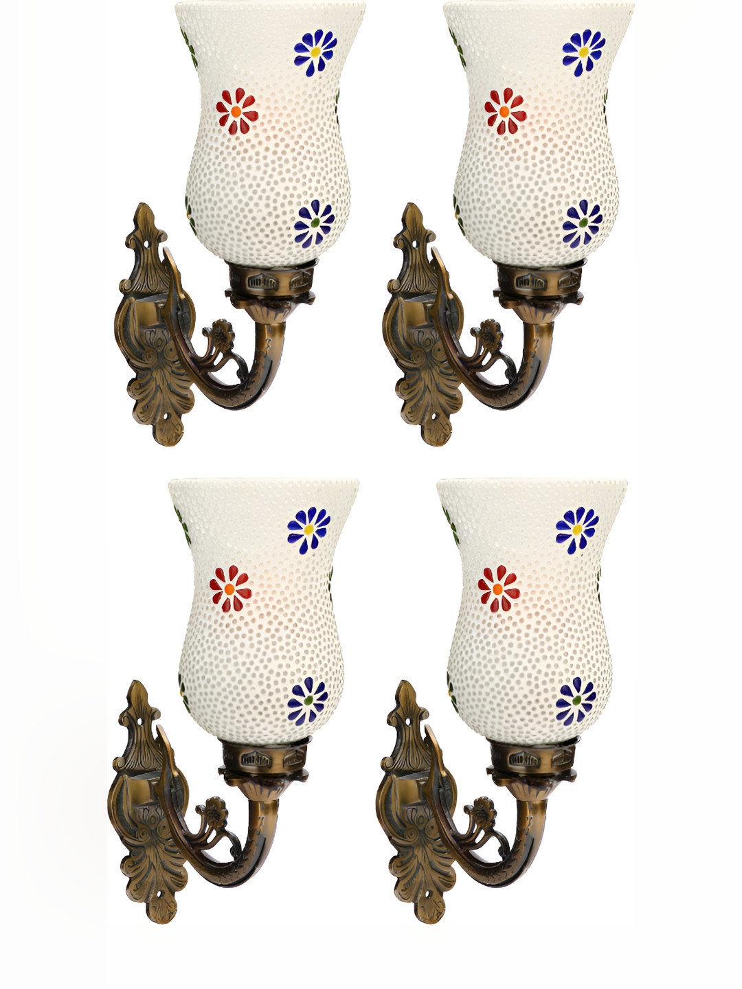 

Afast Beige 4 Pcs Textured Wall Lamps