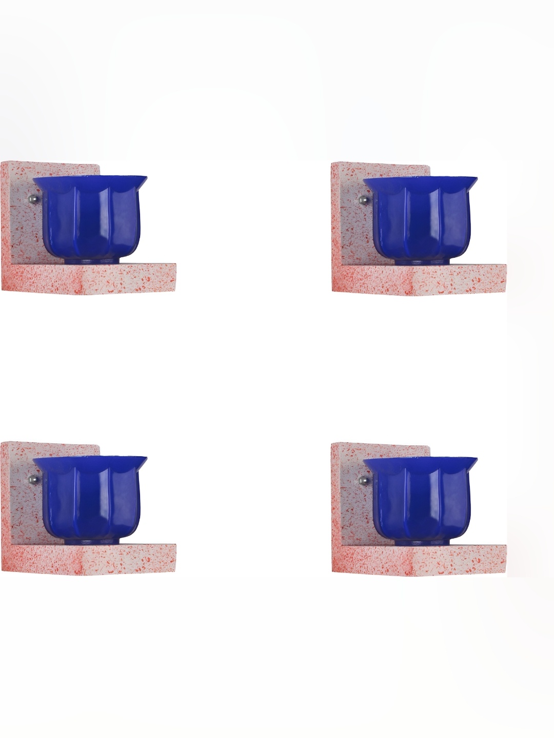 

Afast Blue & White 4 Pieces Abstract Shaped Glass Wall Lamp