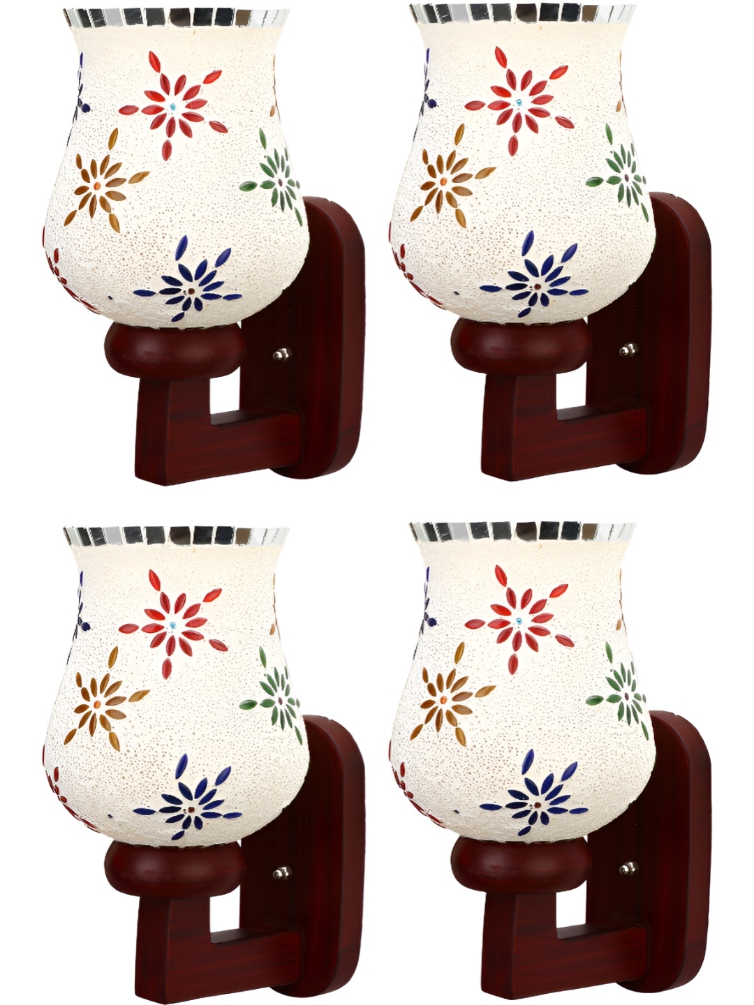 

Afast White 4 Pieces Glass Wall Lamp