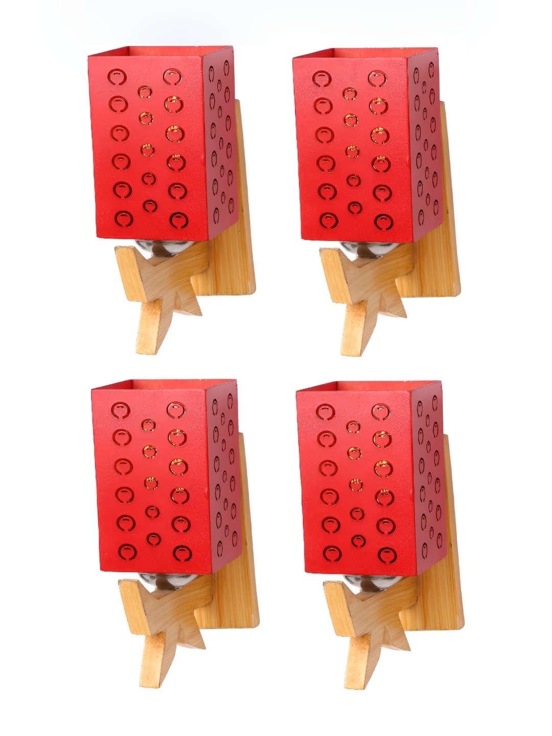 

Afast Red 4 Pieces Wood Wall Lamp